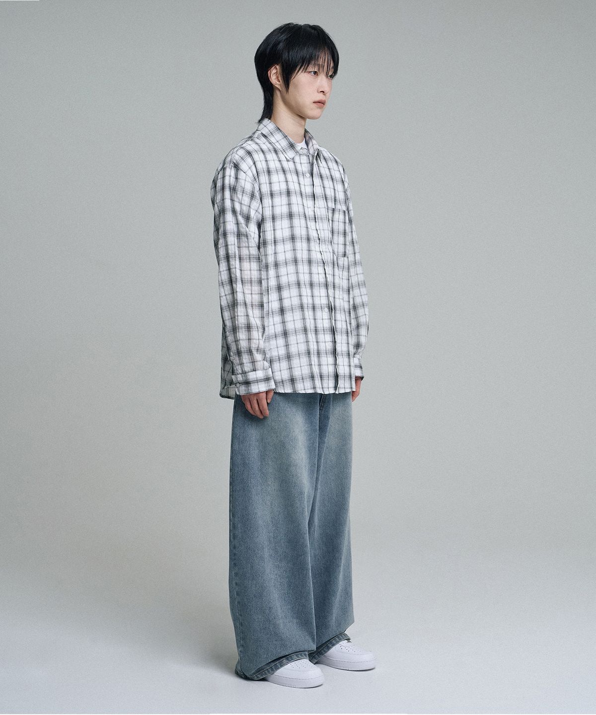 무븐(MOOVN) 모어 와이드 데님 팬츠 라이트 블루