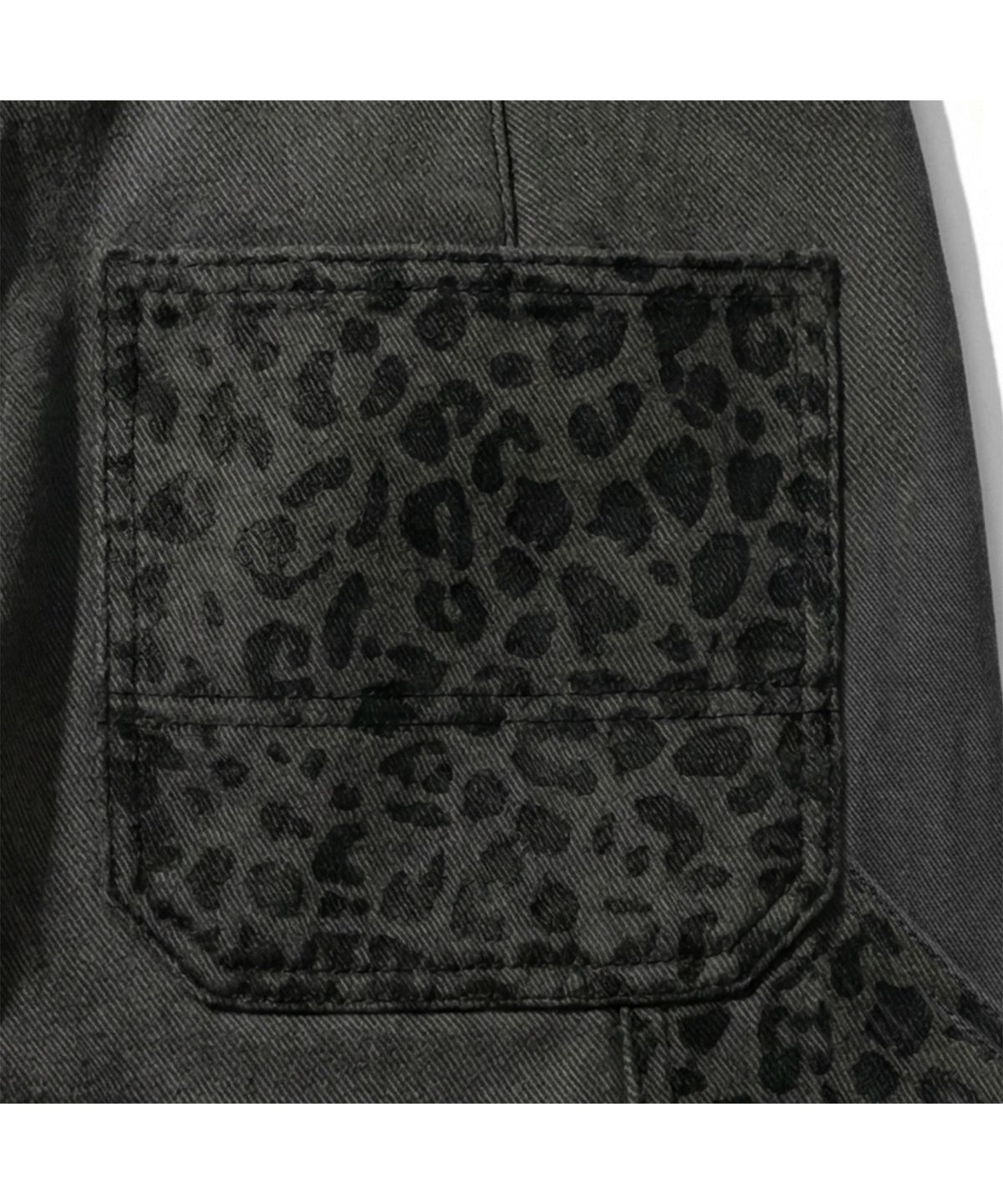 엑스트라오디너리(EXTRAORDINARY) LEOPARD PANEL DOUBLE KNEE PANTS GREY