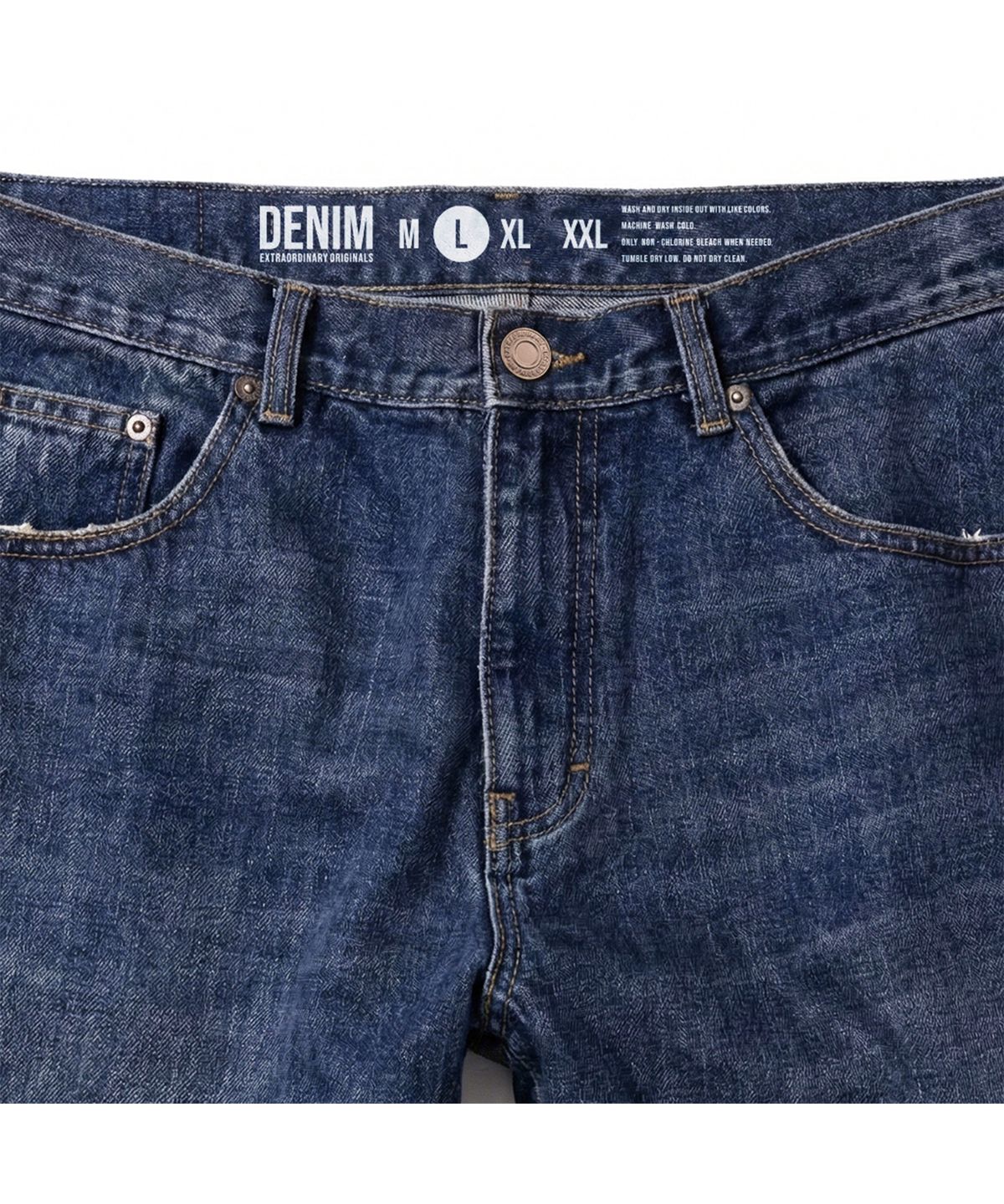 엑스트라오디너리(EXTRAORDINARY) FLARE DENIM PANTS DEEP BLUE