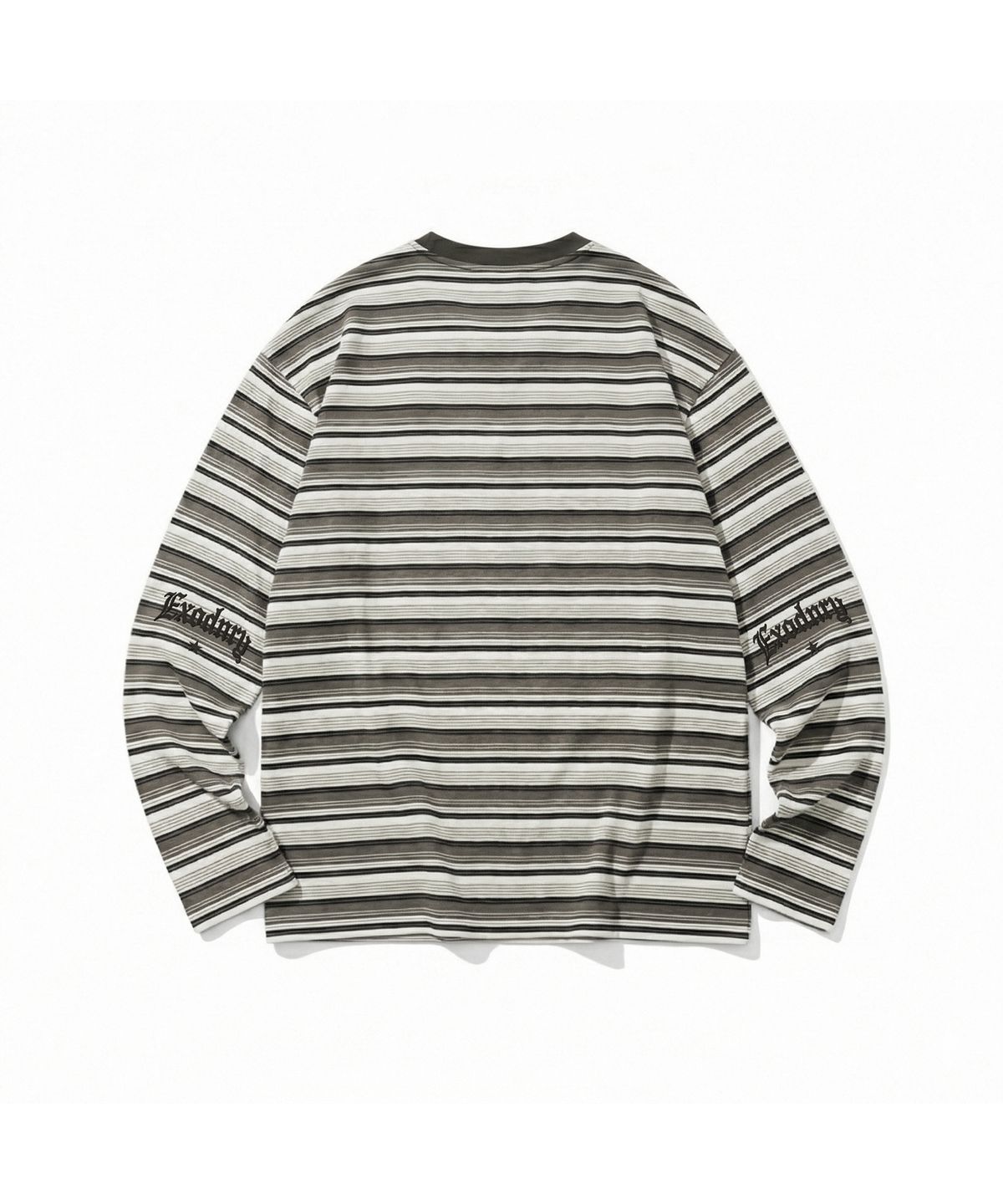 엑스트라오디너리(EXTRAORDINARY) GOTHIC LOGO STRIPE LS TEE GREY