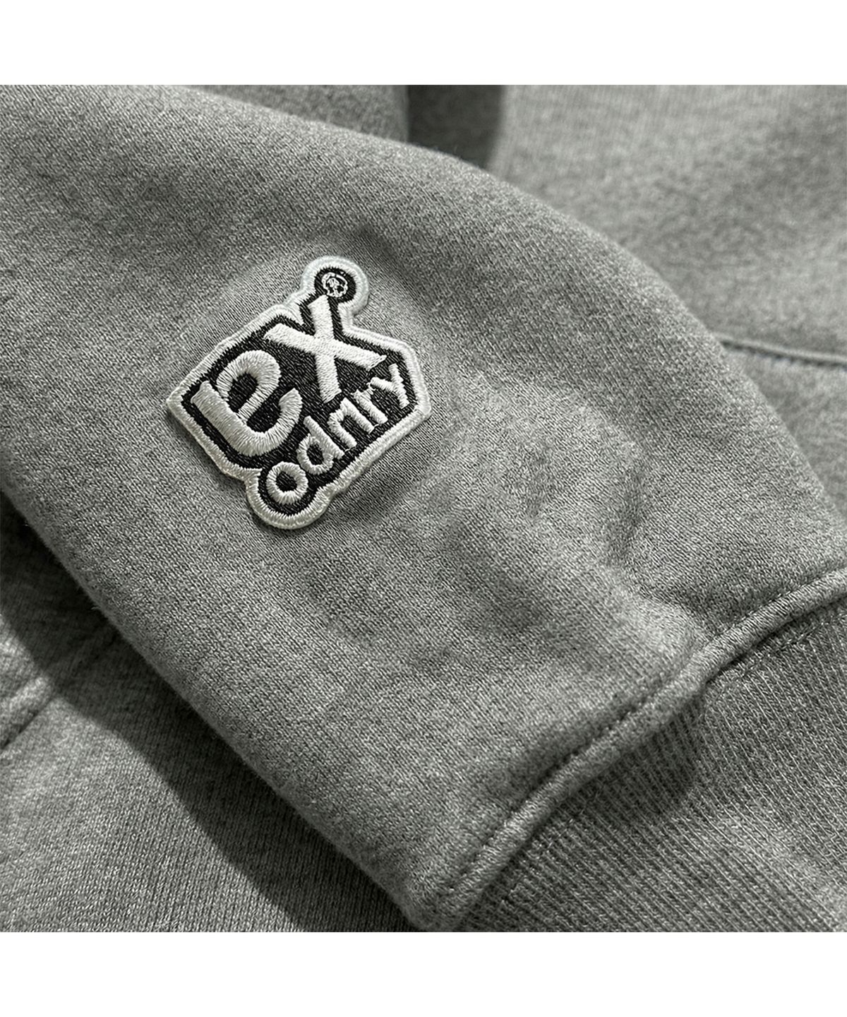엑스트라오디너리(EXTRAORDINARY) CAMO FILL LOGO ZIP-UP HOODIE MELANGE GREY