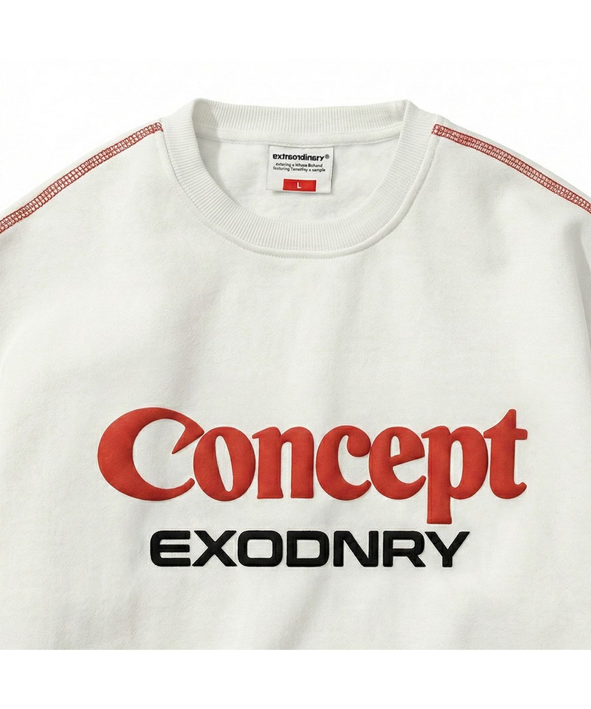 엑스트라오디너리(EXTRAORDINARY) CONCEPT LOGO CREWNECK IVORY
