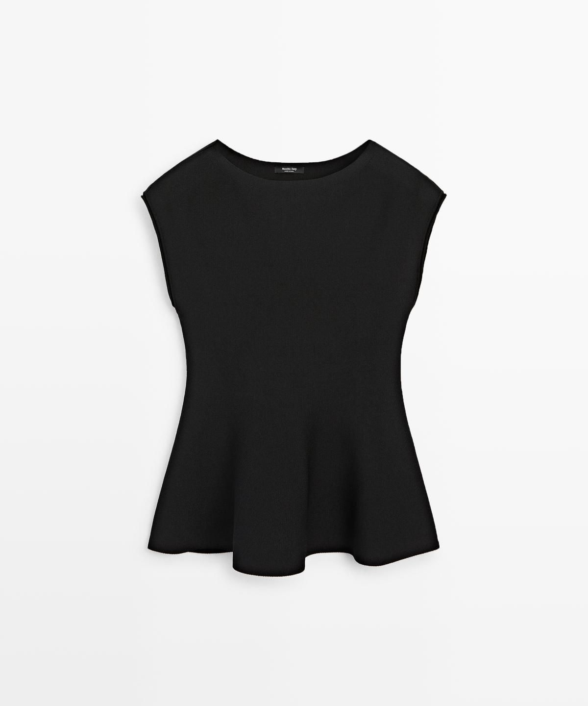 마시모두띠(MASSIMO DUTTI) 라운드넥 니트 탑
