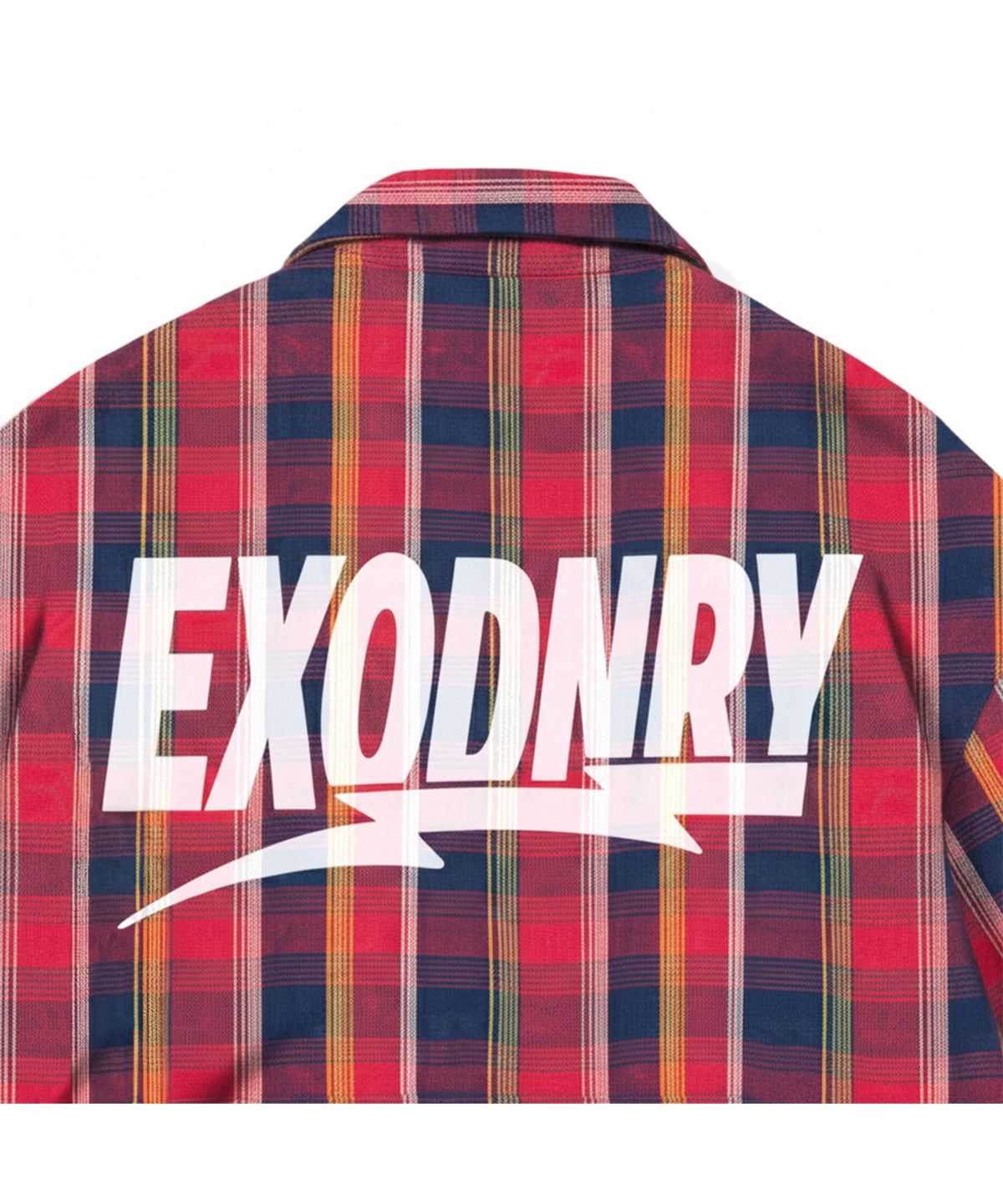 엑스트라오디너리(EXTRAORDINARY) MADRAS CHECK ZIP-UP SHIRKET RED