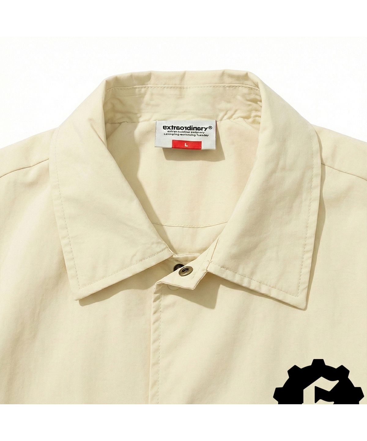 엑스트라오디너리(EXTRAORDINARY) STUDIO LOGO COACH JACKET IVORY