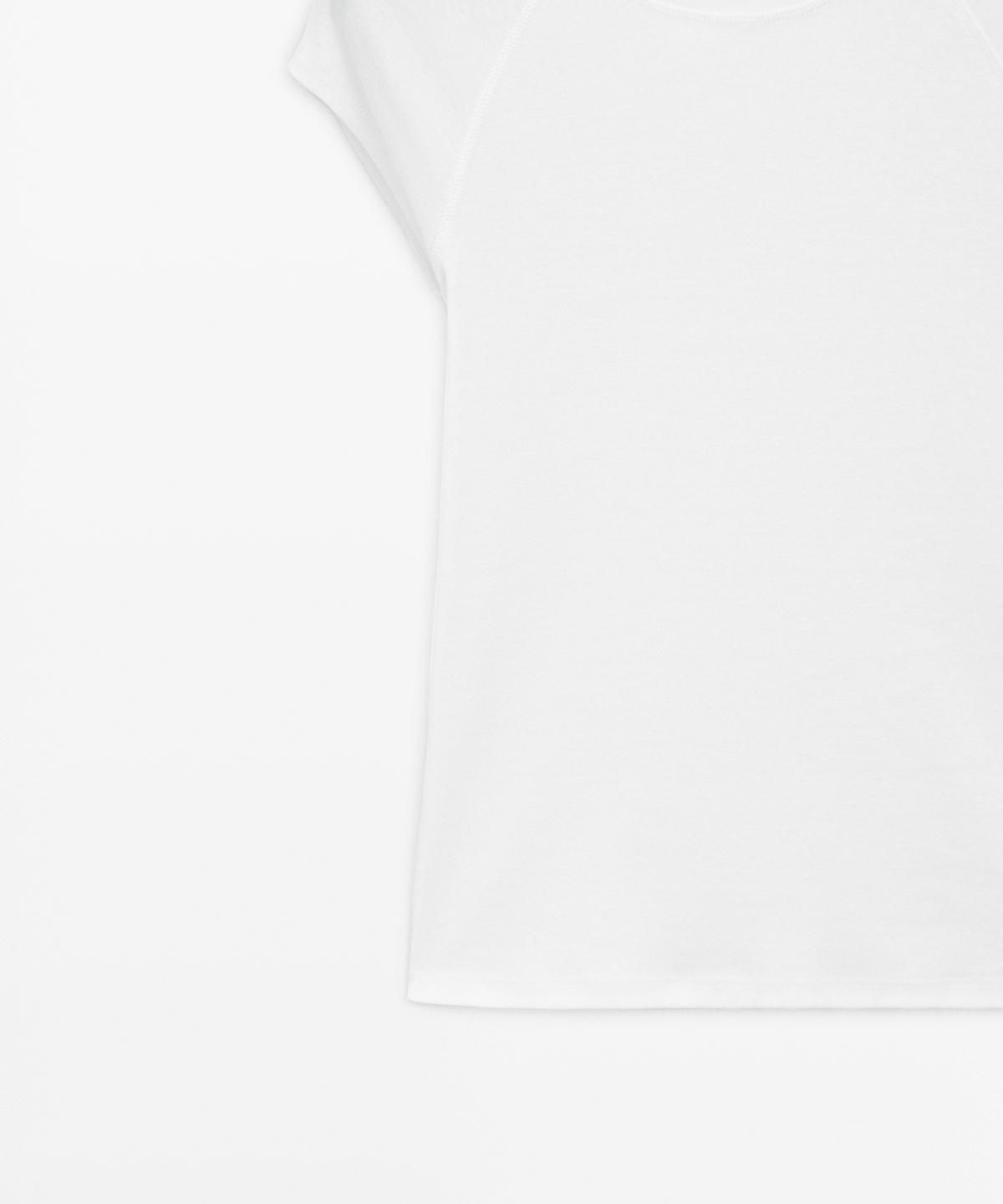 마시모두띠(MASSIMO DUTTI) 100% 코튼 래글런 반팔 티셔츠