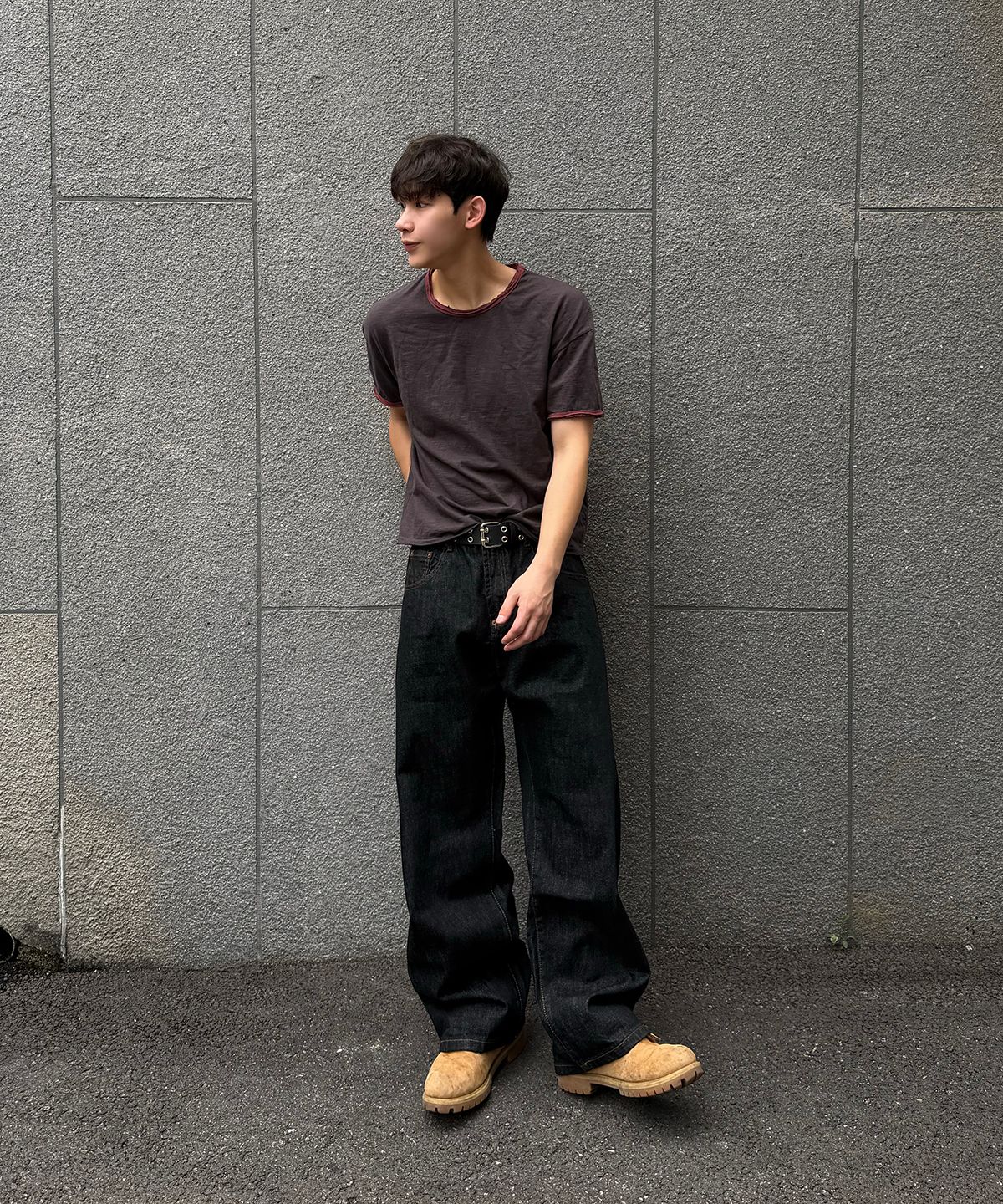 노페이머스(NOFAMOUS) 15oz Selvedge Rinsed(Wash) Jeans (Black)