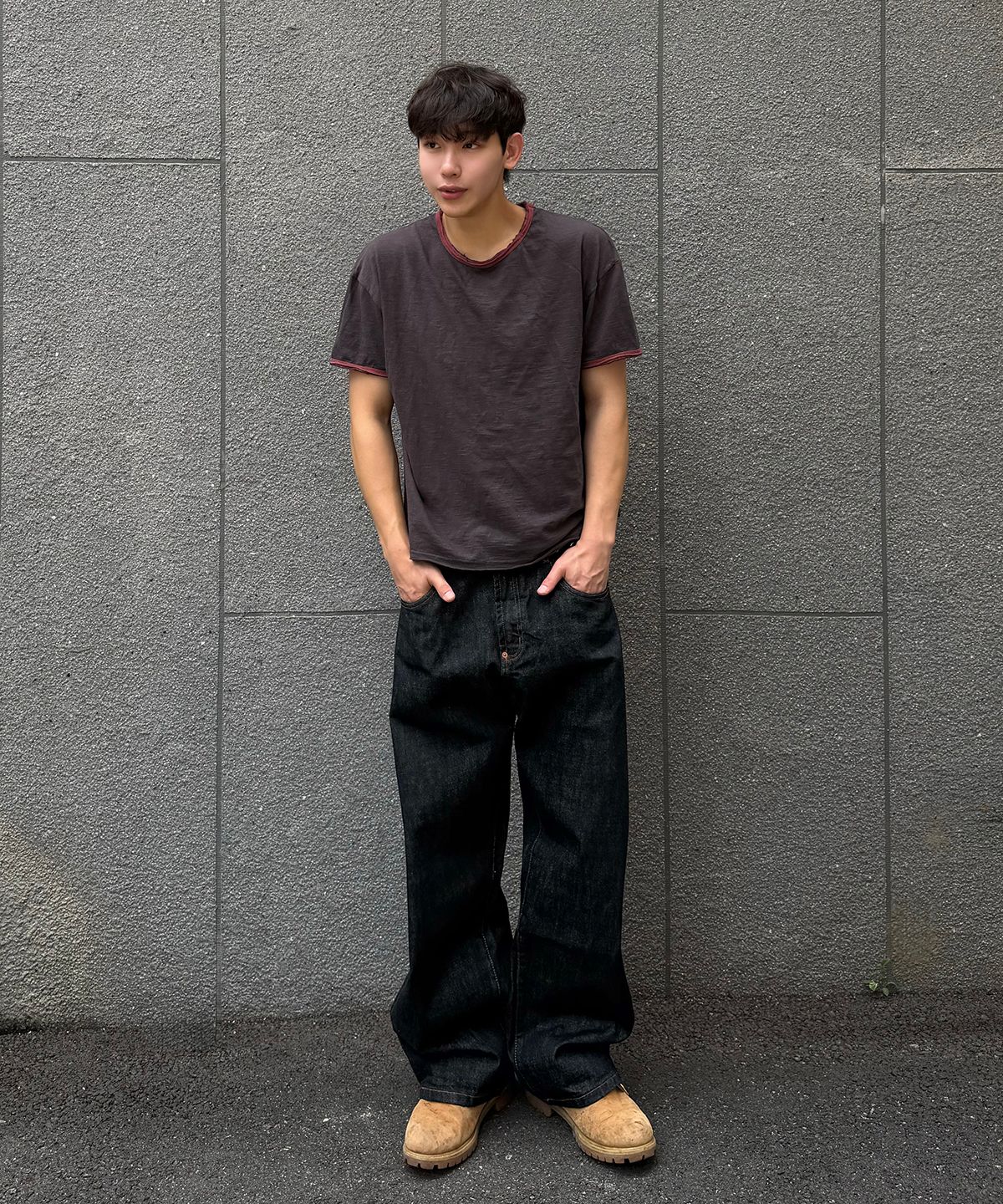 노페이머스(NOFAMOUS) 15oz Selvedge Rinsed(Wash) Jeans (Black)