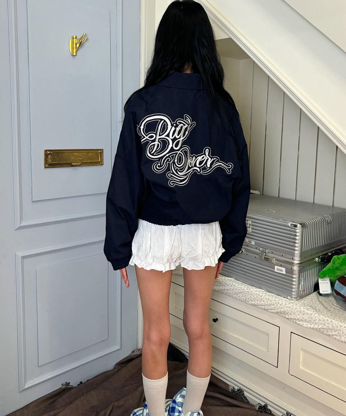 베니조프로덕트(VENYJOPRODUCT) Big LoVER Embroidery Jacket : NAVY