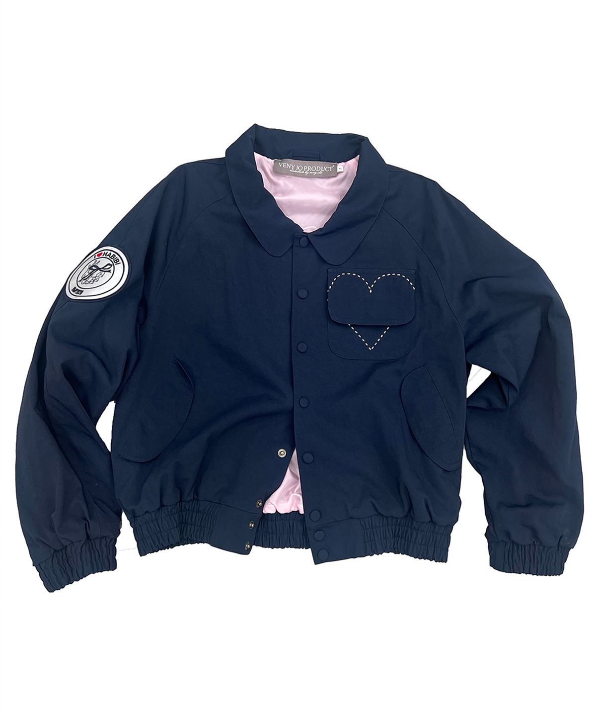 베니조프로덕트(VENYJOPRODUCT) Big LoVER Embroidery Jacket : NAVY