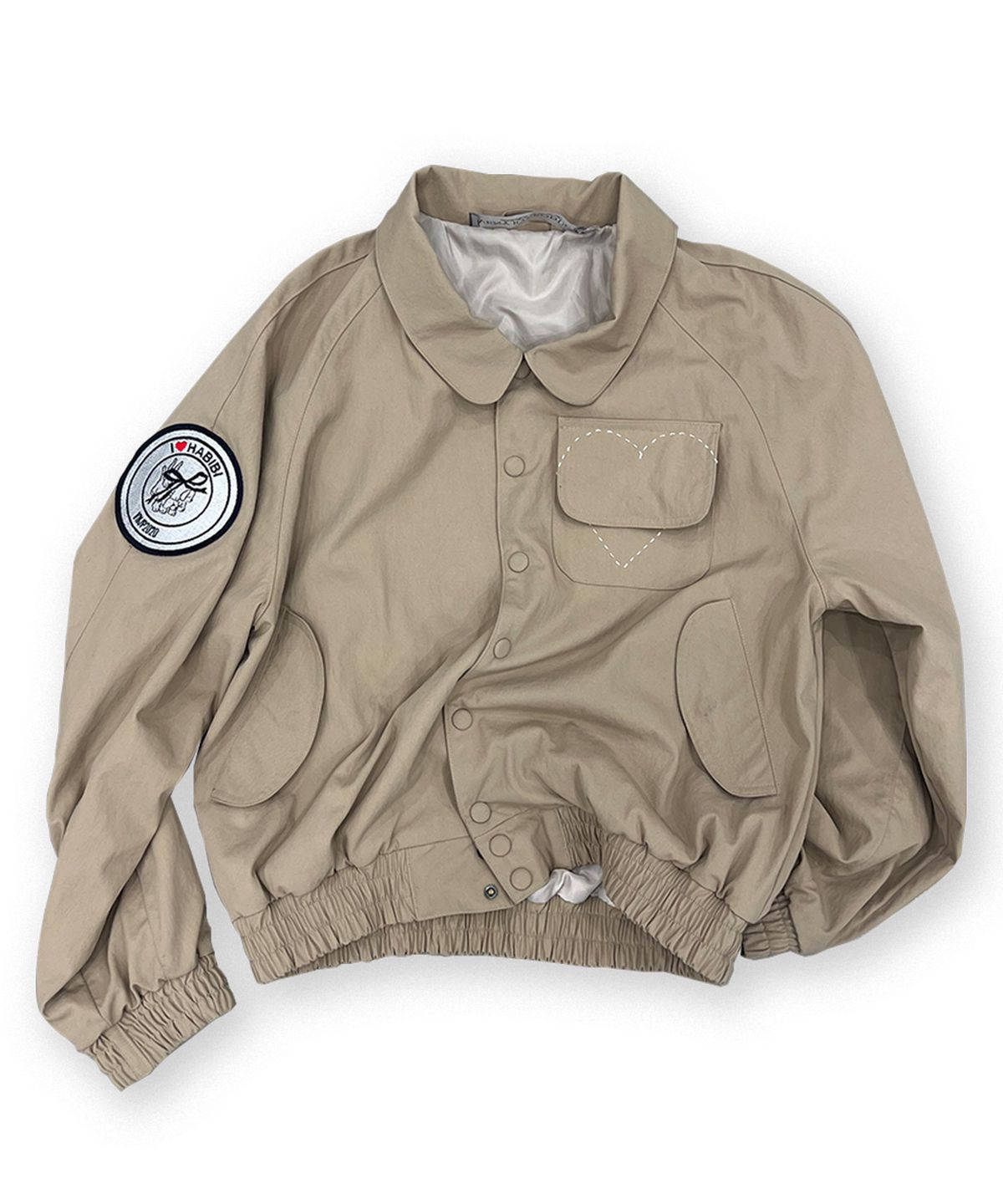 베니조프로덕트(VENYJOPRODUCT) Big LoVER Embroidery Jacket : BEIGE