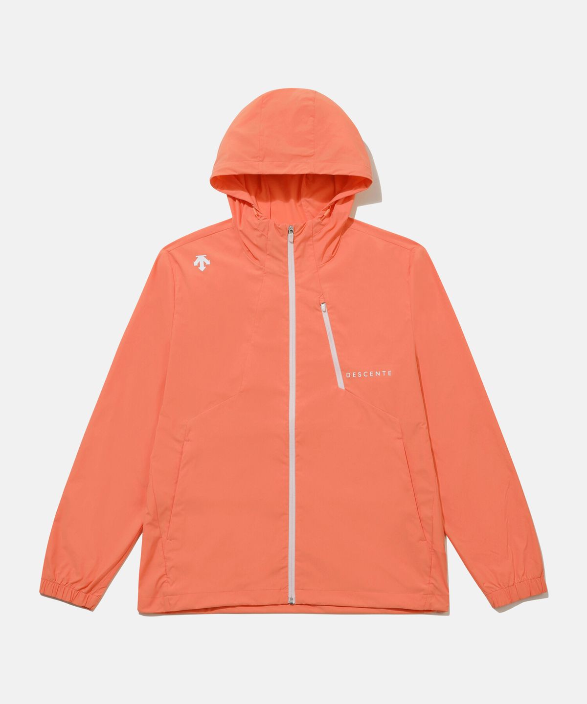 데상트(DESCENTE) 후드형 바람막이 자켓 코튼 캔디 핑크 SR123UWB11