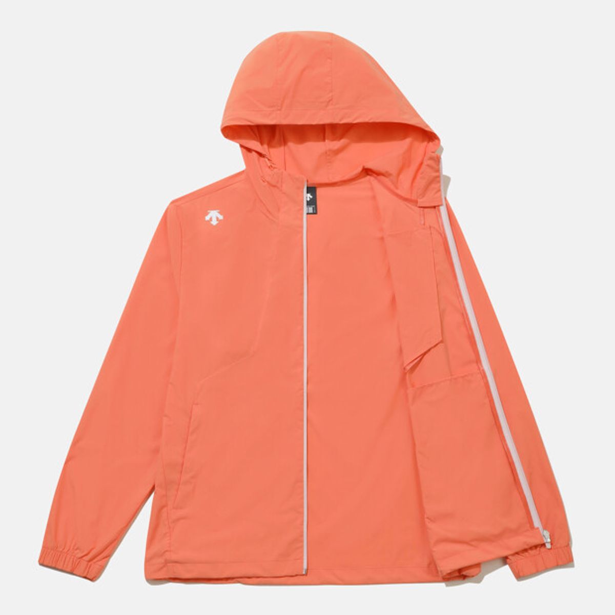 데상트(DESCENTE) 후드형 바람막이 자켓 코튼 캔디 핑크 SR123UWB11