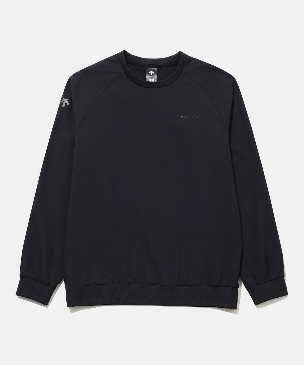 데상트(DESCENTE) 듀얼리스 우븐 맨투맨 블랙 SR111DWH21