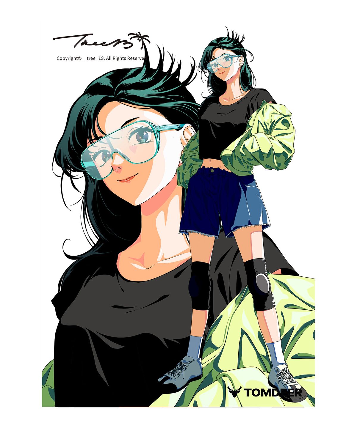 톰디어(TOMDEER) [나무13 콜라보]톰디어 시티팝 스포츠 타올 타월 극세사 건식 운동 헬스 러닝
