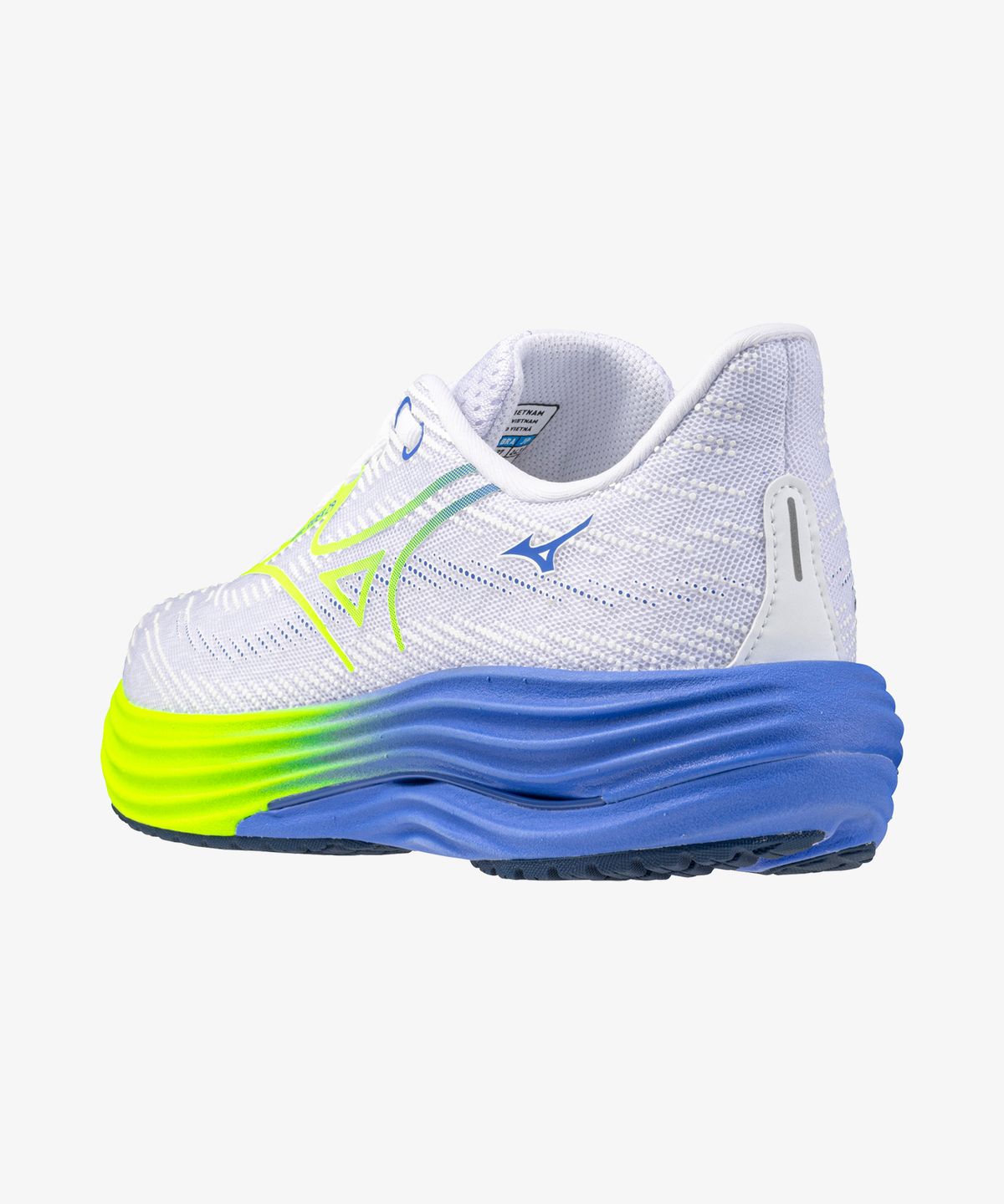미즈노(MIZUNO) (여성) 웨이브 라이더 29 - 화이트:라이트닝 옐로우:울트라마린 / J1GD250371