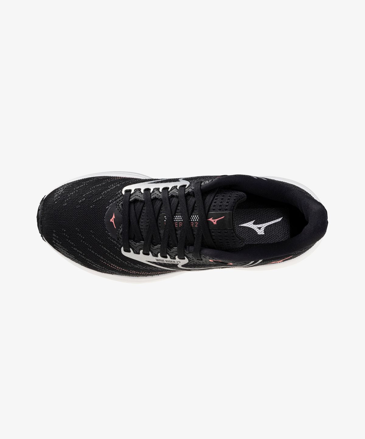미즈노(MIZUNO) (여성) 웨이브 라이더 29 슈퍼와이드 - 블랙:실버:피치 블로썸 / J1GD250675