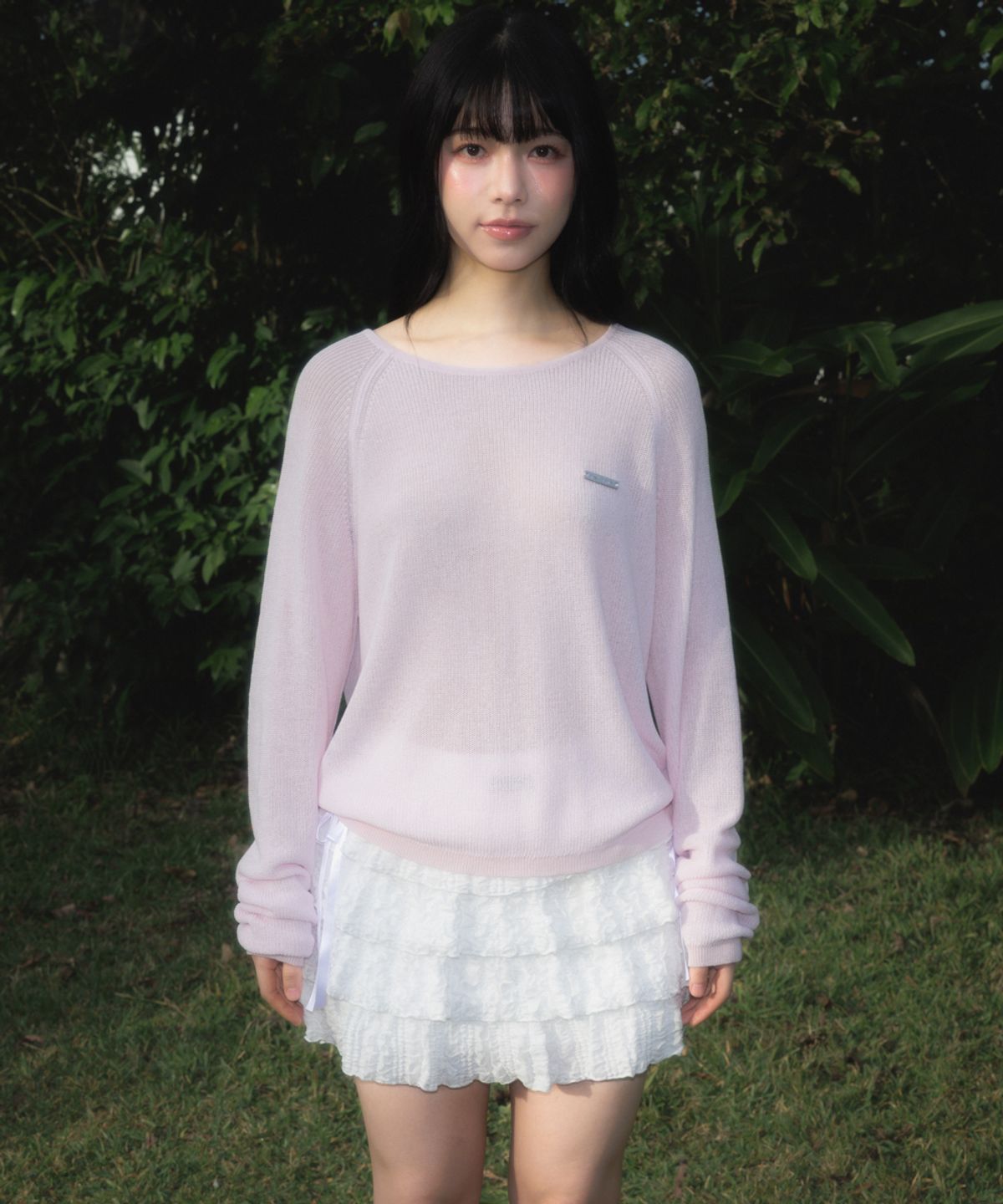 로제프란츠(ROSEFRANTZ) Boatneck Sheer Basic Knit [Pink]
