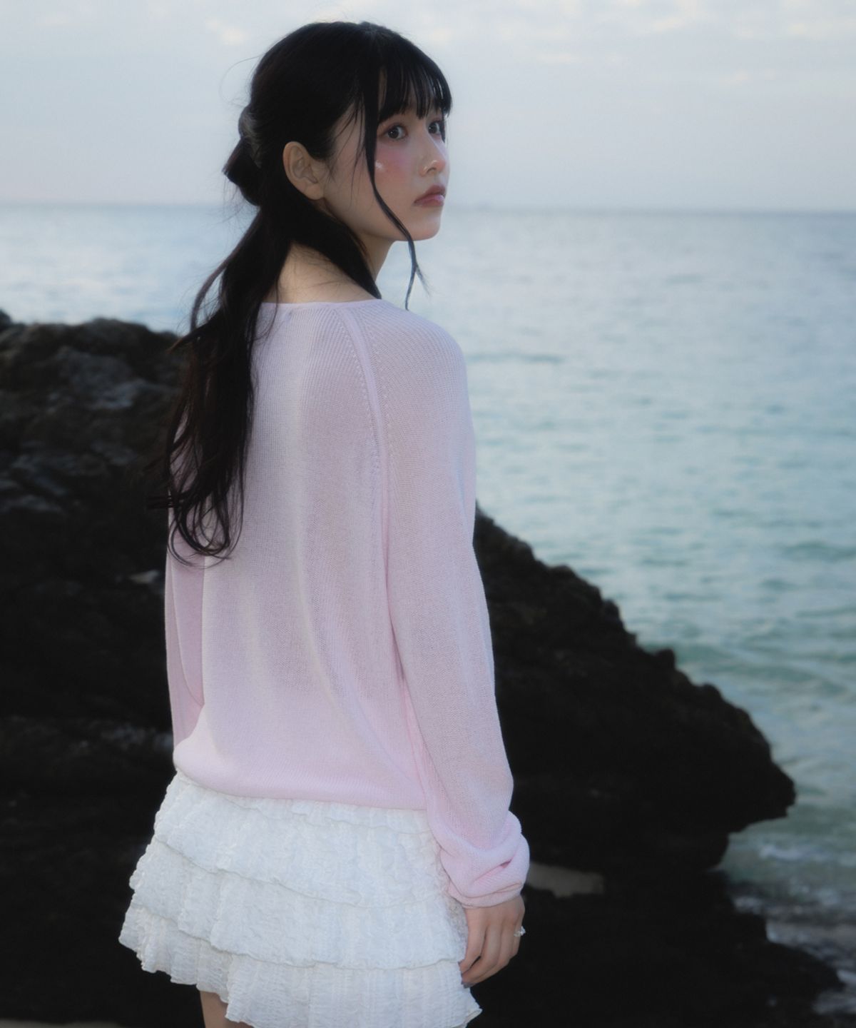로제프란츠(ROSEFRANTZ) Boatneck Sheer Basic Knit [Pink]