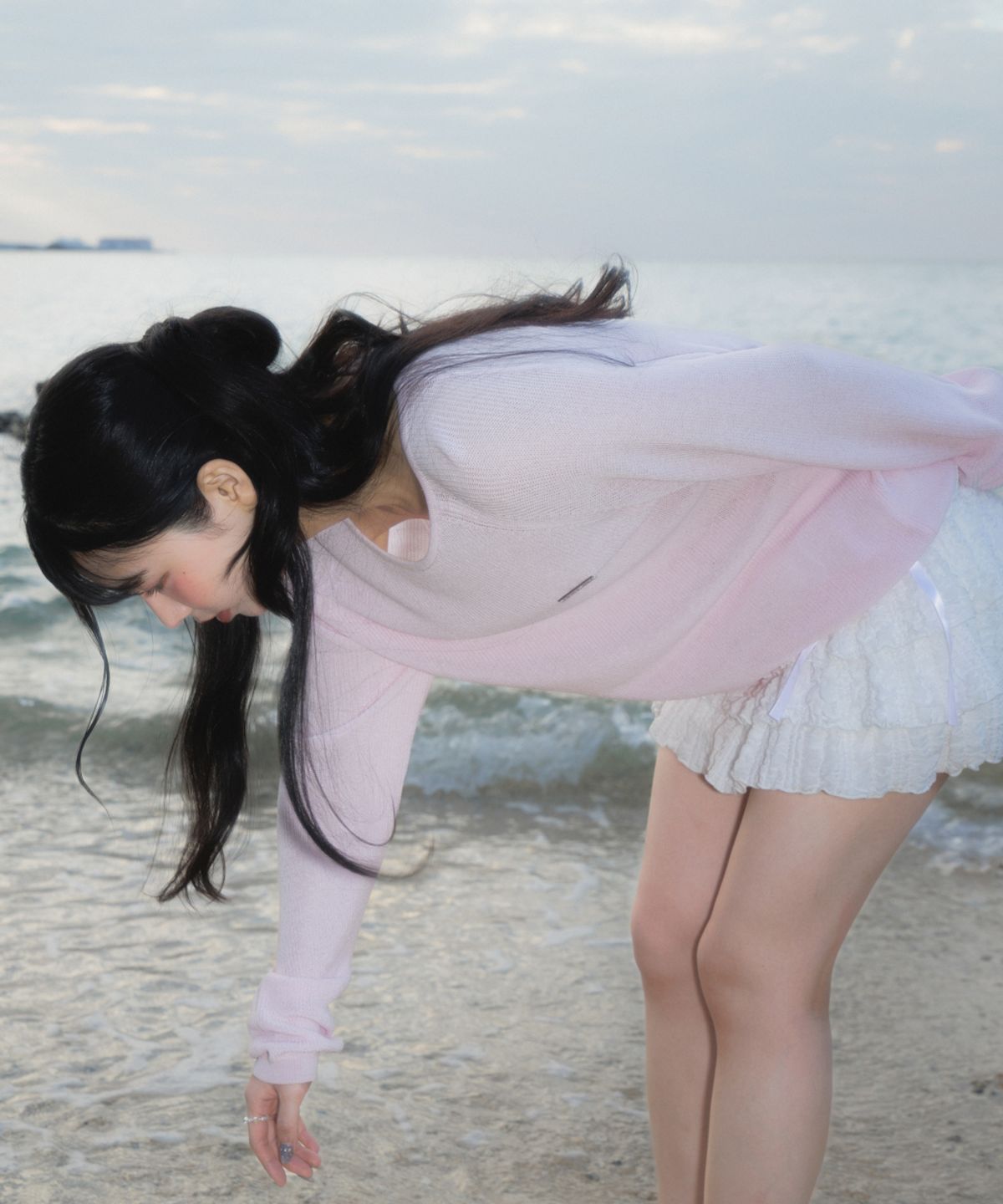 로제프란츠(ROSEFRANTZ) Boatneck Sheer Basic Knit [Pink]