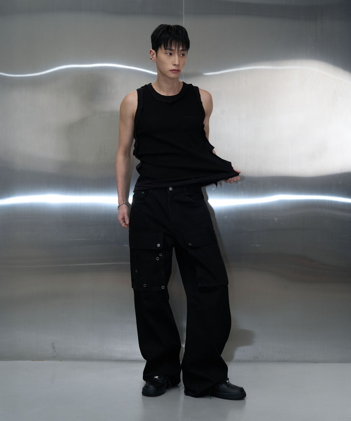 피치블랙(PITCHBLACK) SIDE POCKET PANTS (Z BLACK)