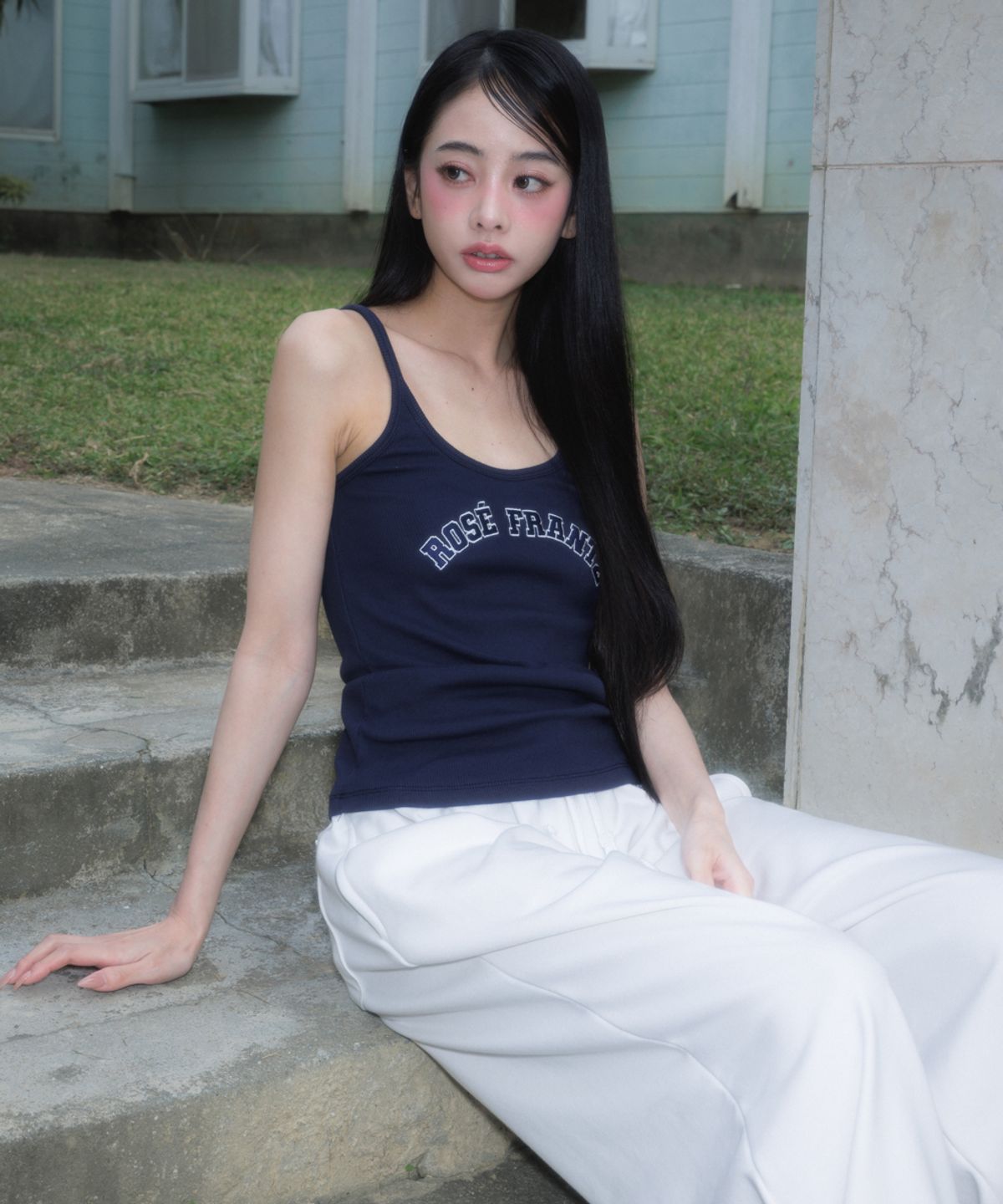 로제프란츠(ROSEFRANTZ) Round Patch Sleeveless [Navy]