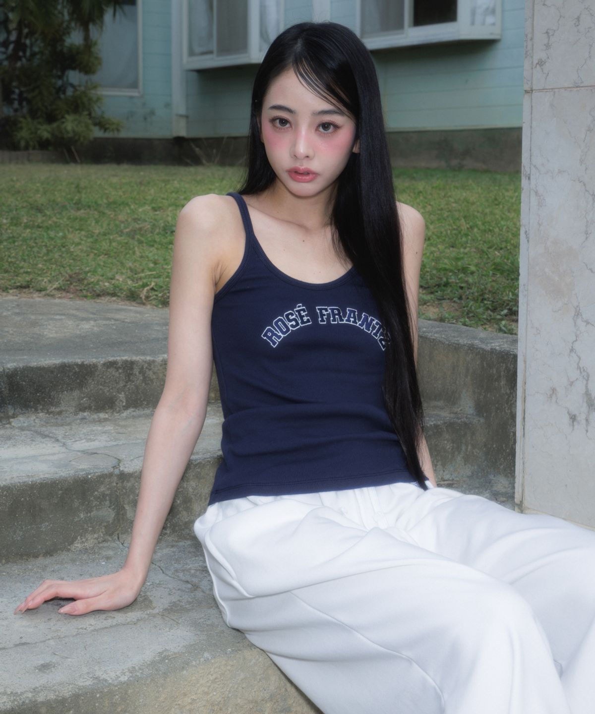 로제프란츠(ROSEFRANTZ) Round Patch Sleeveless [Navy]
