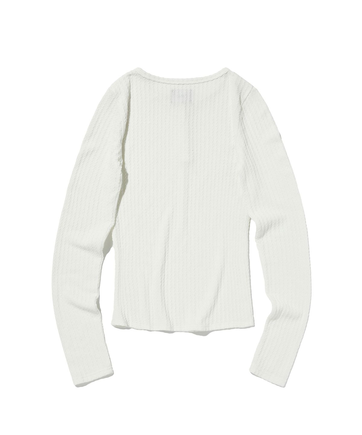스웨이드(SUADE) CABLE HENLEY NECK [WHITE]