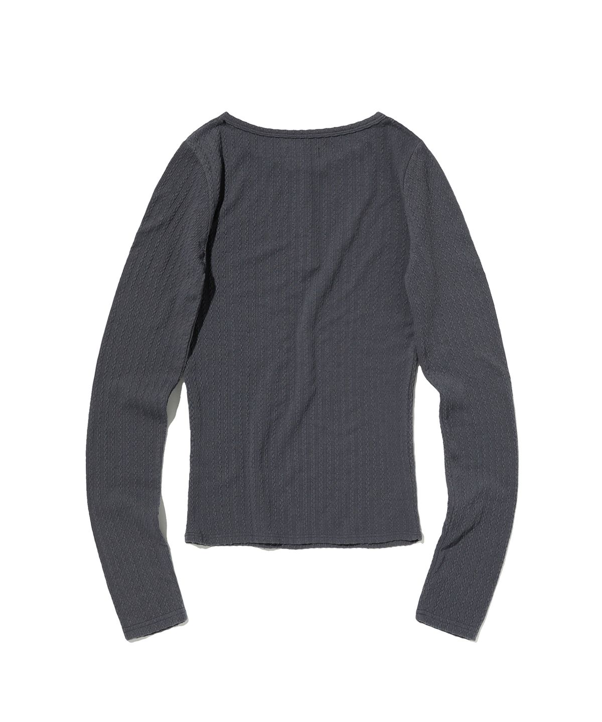 스웨이드(SUADE) CABLE HENLEY NECK [CHARCOAL GRAY]