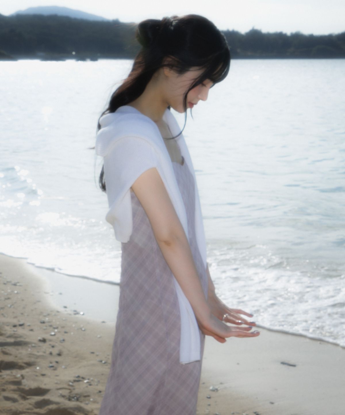 로제프란츠(ROSEFRANTZ) Sheer Grace Slim Long Dress [Pink]