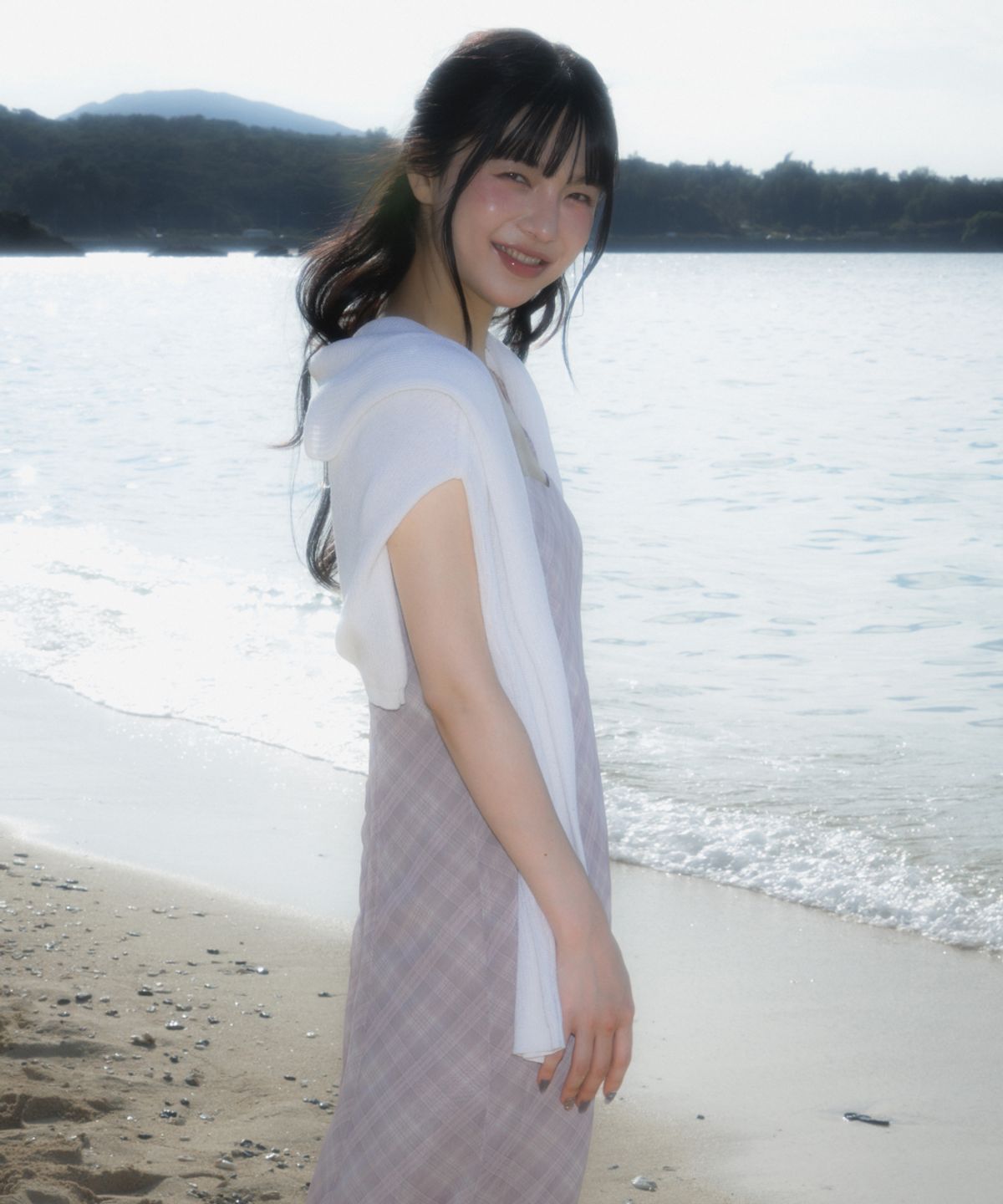 로제프란츠(ROSEFRANTZ) Sheer Grace Slim Long Dress [Pink]