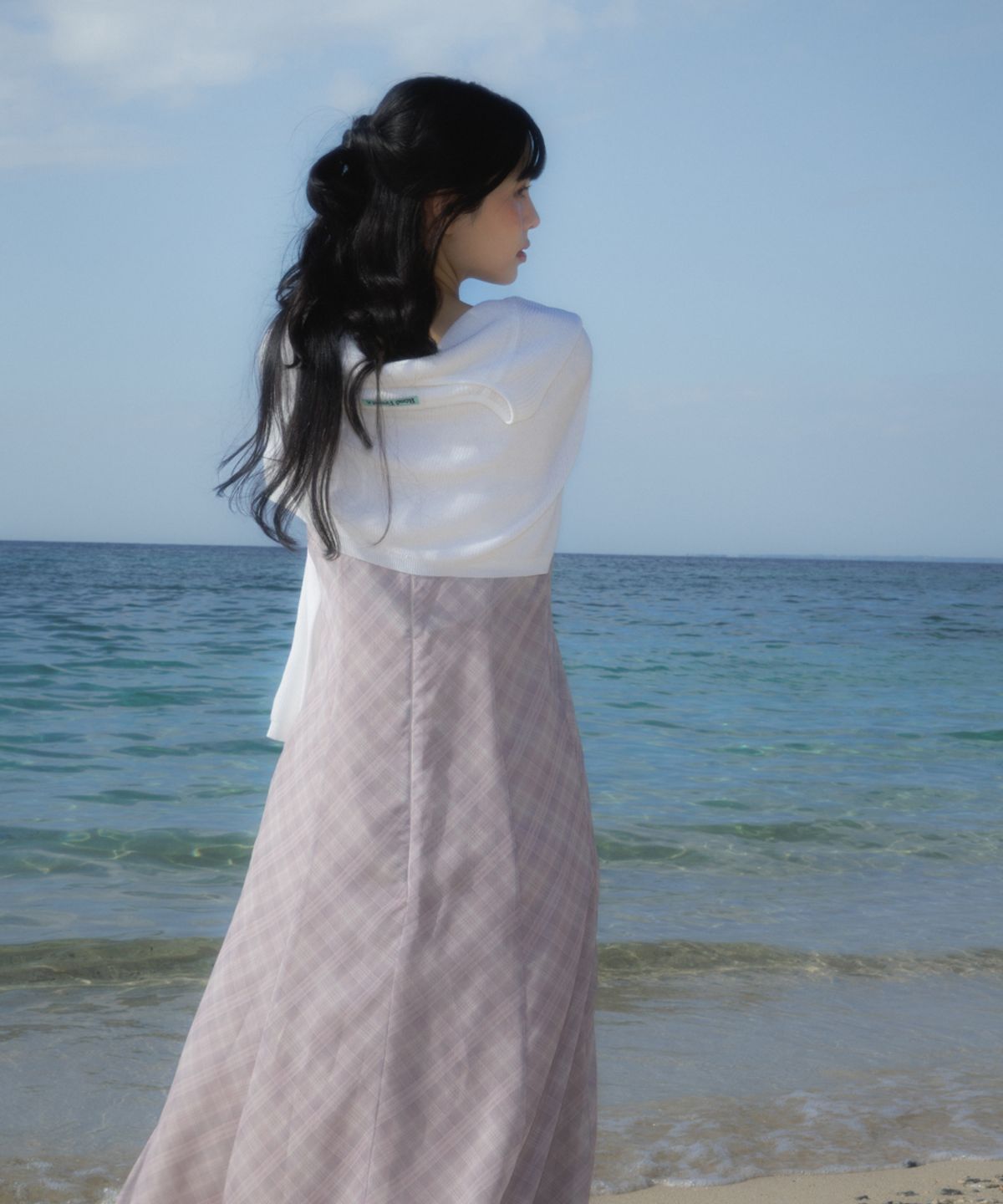 로제프란츠(ROSEFRANTZ) Sheer Grace Slim Long Dress [Pink]