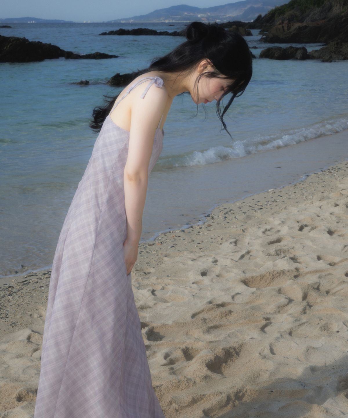 로제프란츠(ROSEFRANTZ) Sheer Grace Slim Long Dress [Pink]