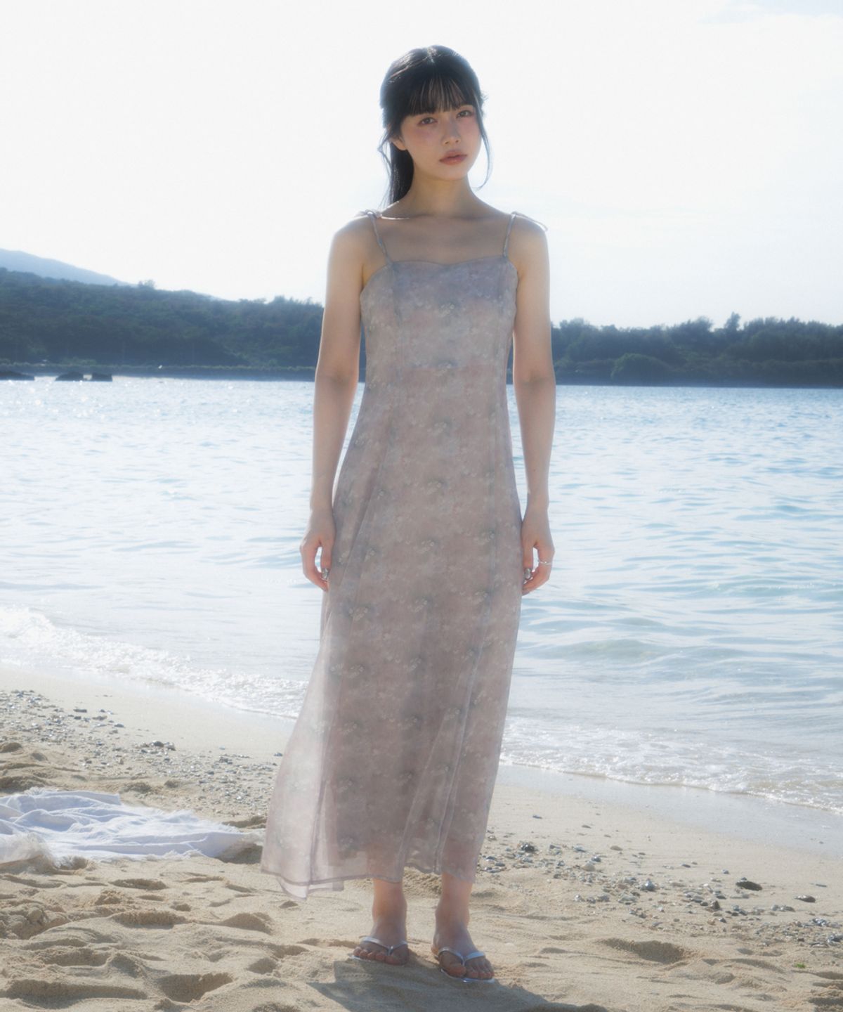 로제프란츠(ROSEFRANTZ) Sheer Grace Slim Long Dress [Beige]
