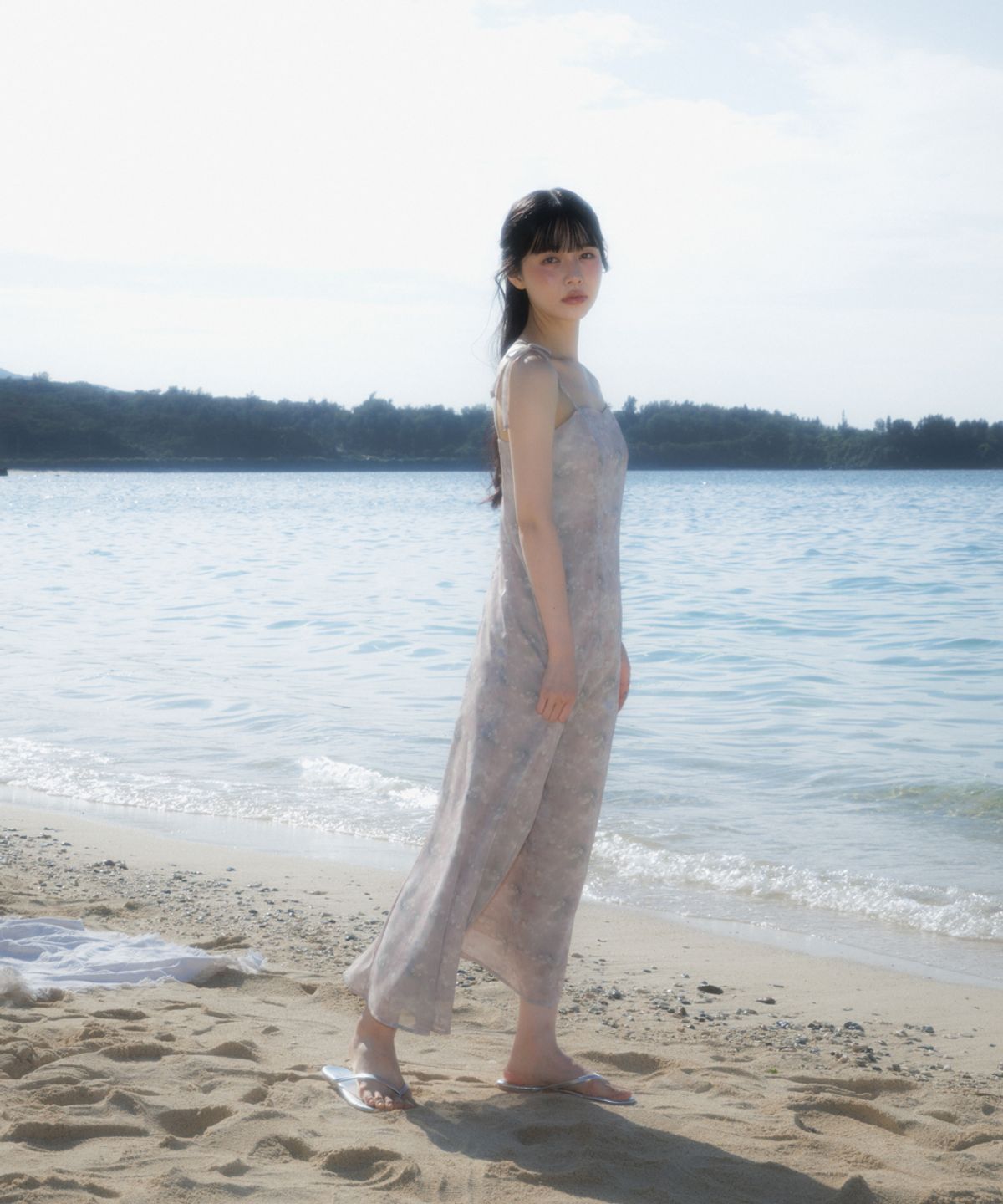 로제프란츠(ROSEFRANTZ) Sheer Grace Slim Long Dress [Beige]