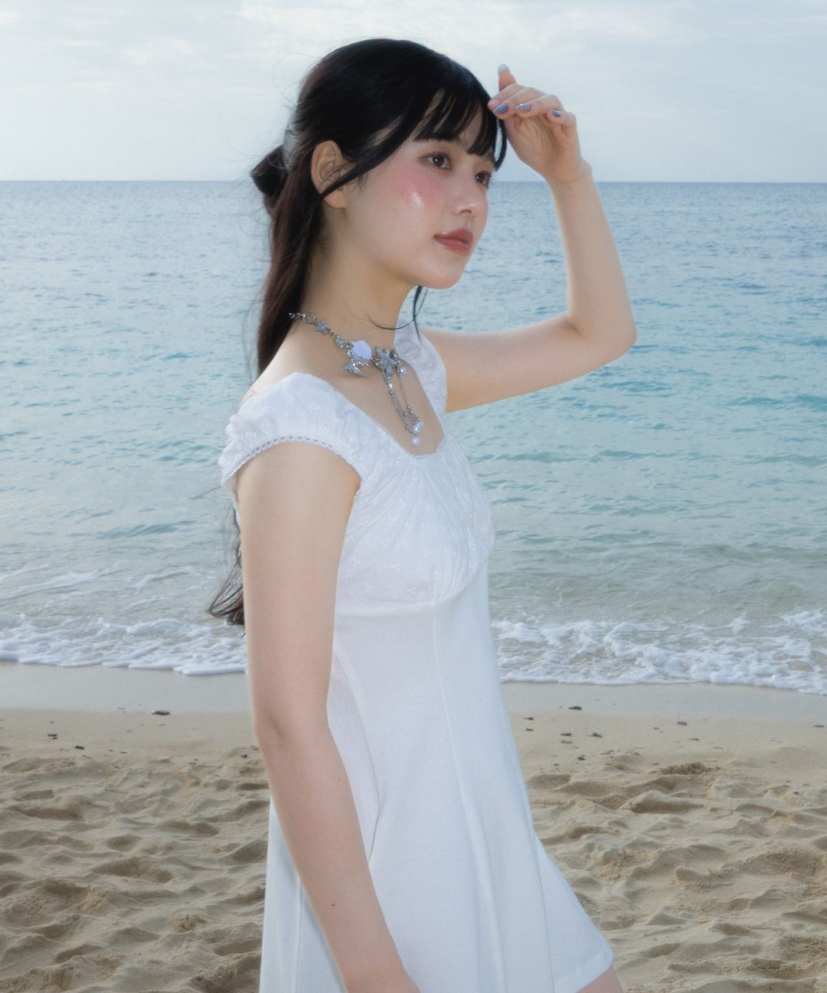 로제프란츠(ROSEFRANTZ) Flower Punching Mini Dress [Ivory]
