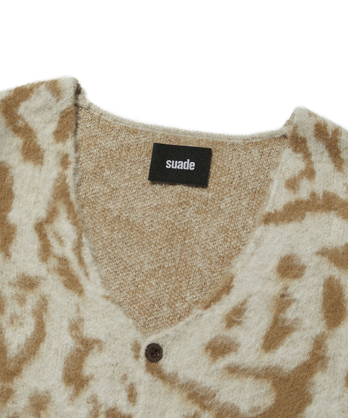 스웨이드(SUADE) PATTERN FUZZY CARDIGAN [BEIGE]