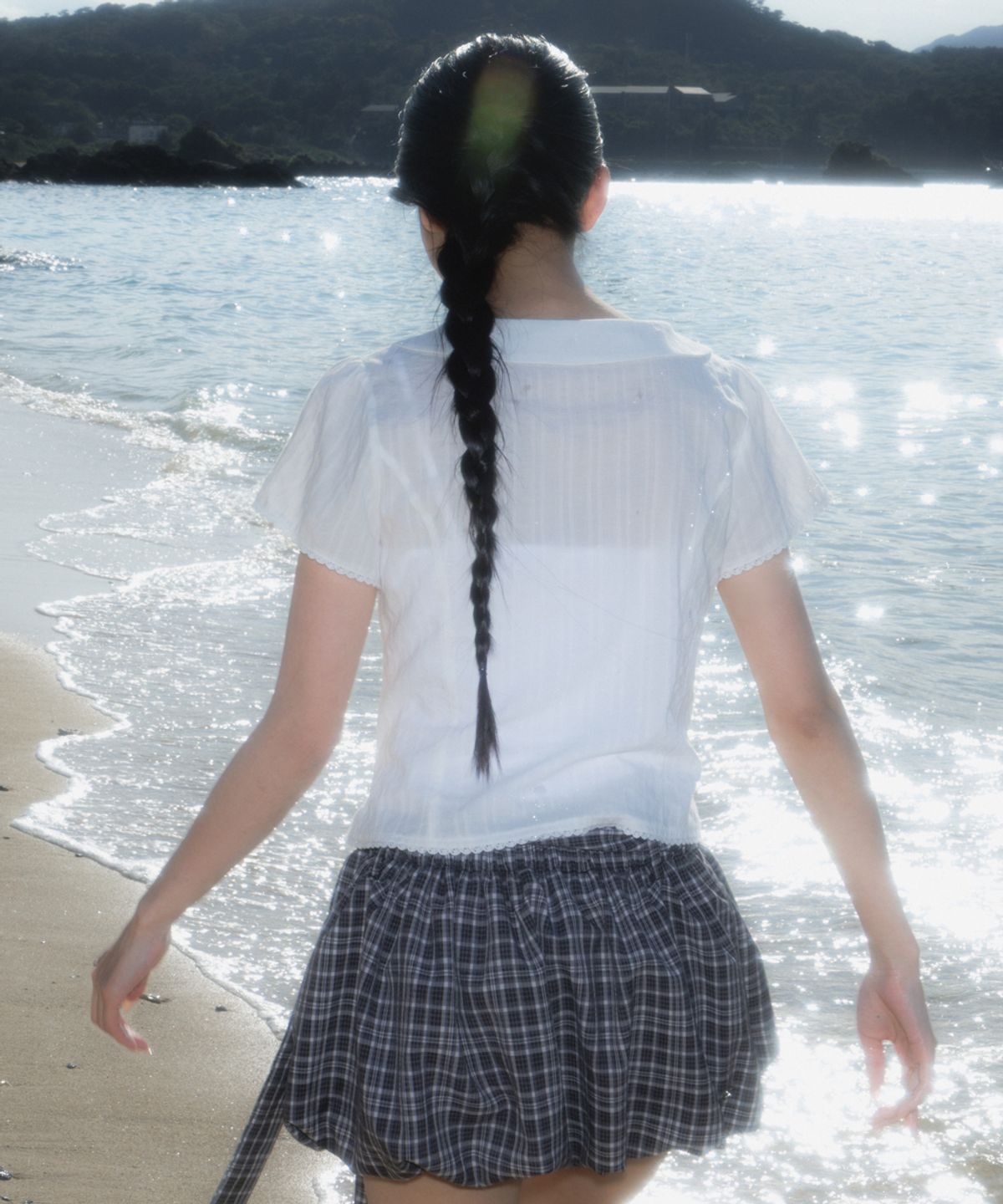 로제프란츠(ROSEFRANTZ) Round Collar Short Sleeve Blouse [Ivory]