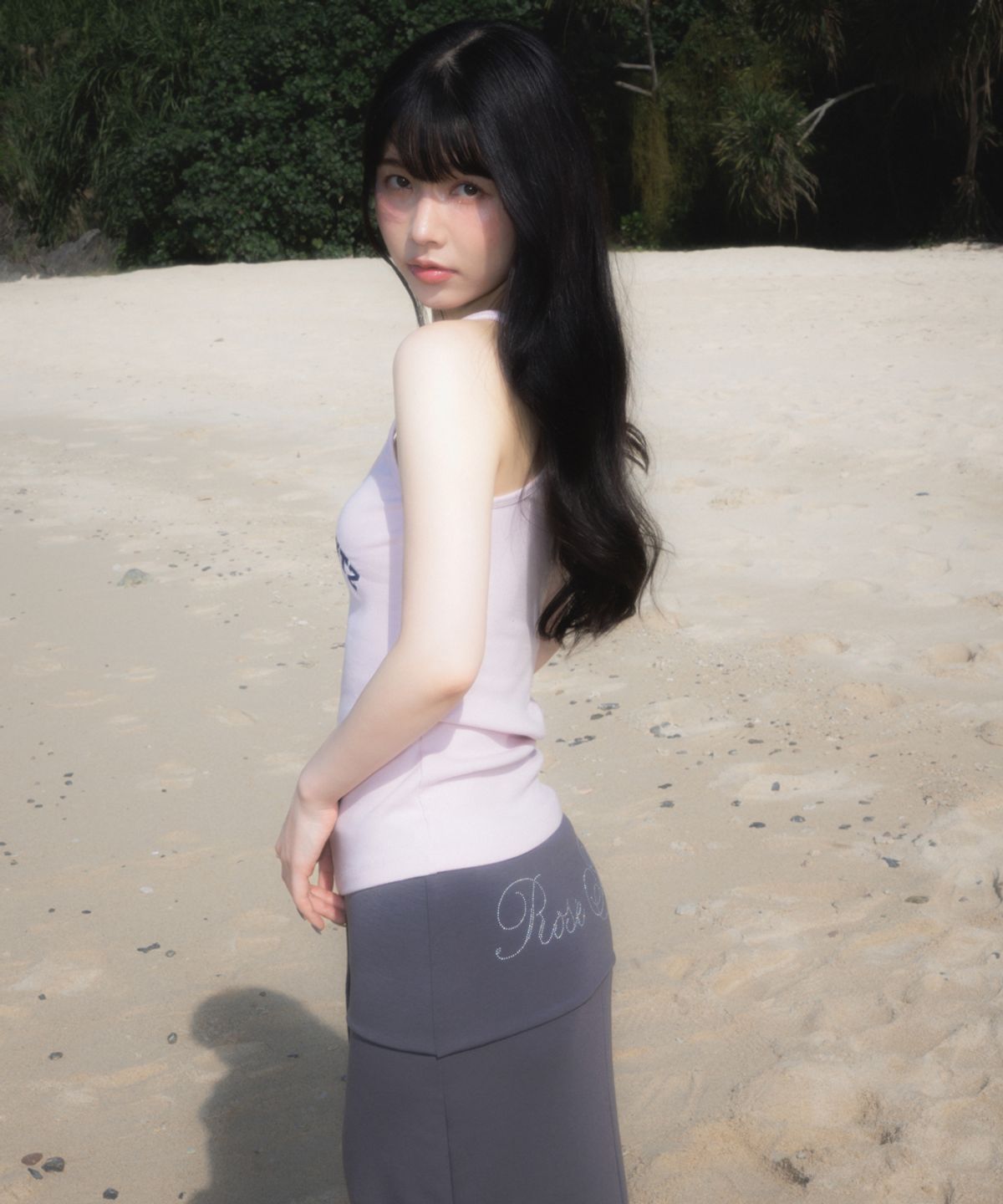 로제프란츠(ROSEFRANTZ) Folding Waist Maxi Long Skirt [Gray]