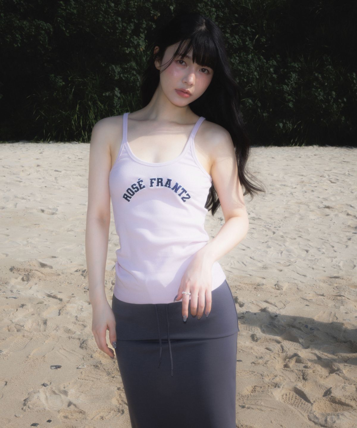 로제프란츠(ROSEFRANTZ) Folding Waist Maxi Long Skirt [Gray]