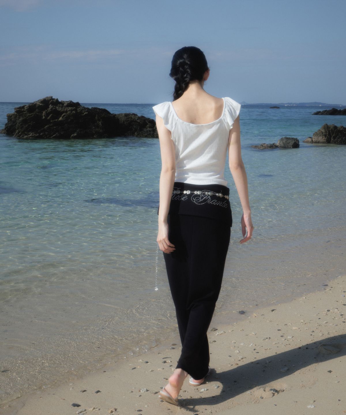 로제프란츠(ROSEFRANTZ) Folding Waist Maxi Long Skirt [Black]