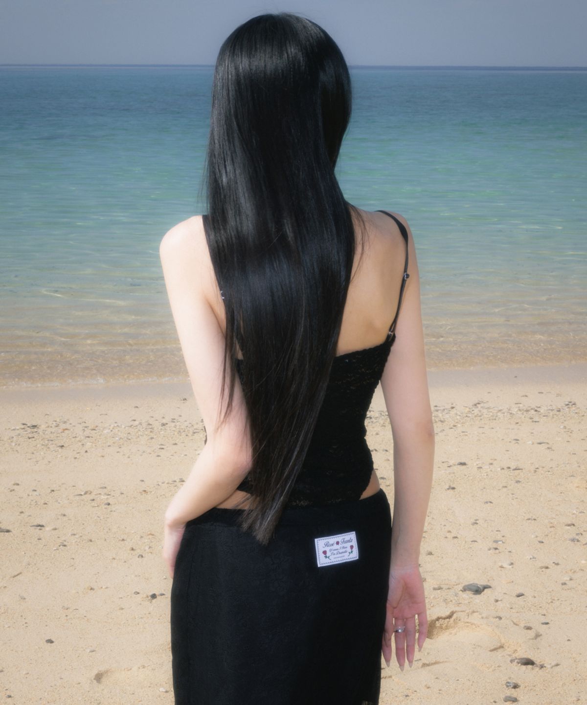 로제프란츠(ROSEFRANTZ) Lace Lowrise Long Skirt [Black]