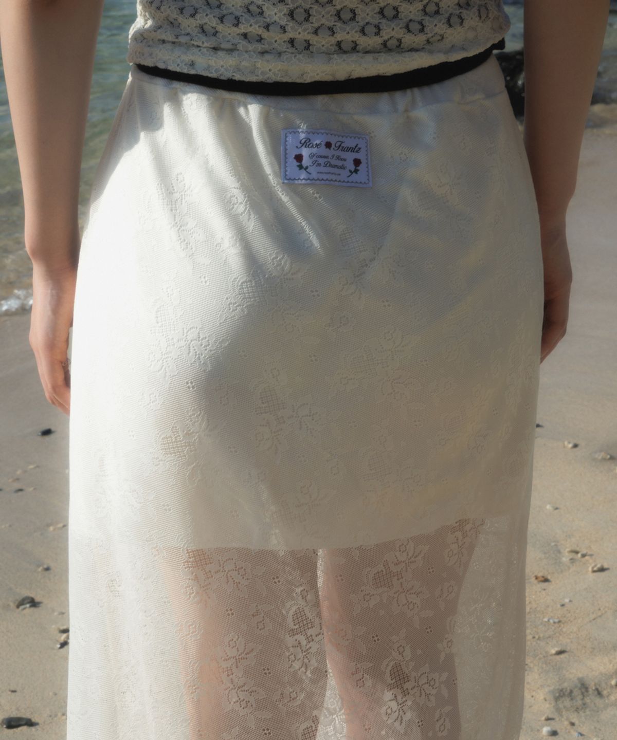 로제프란츠(ROSEFRANTZ) Lace Lowrise Long Skirt [Cream]