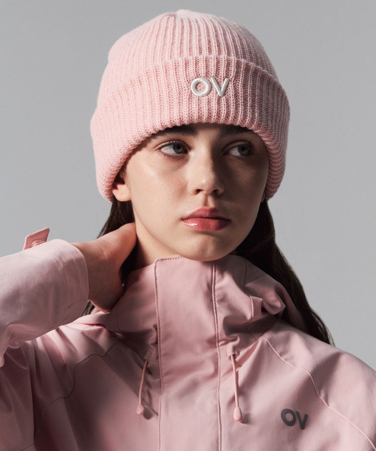 아웃도어 보이스(OUTDOOR VOICES) OV LOGO CUFF BEANIE (PINK)