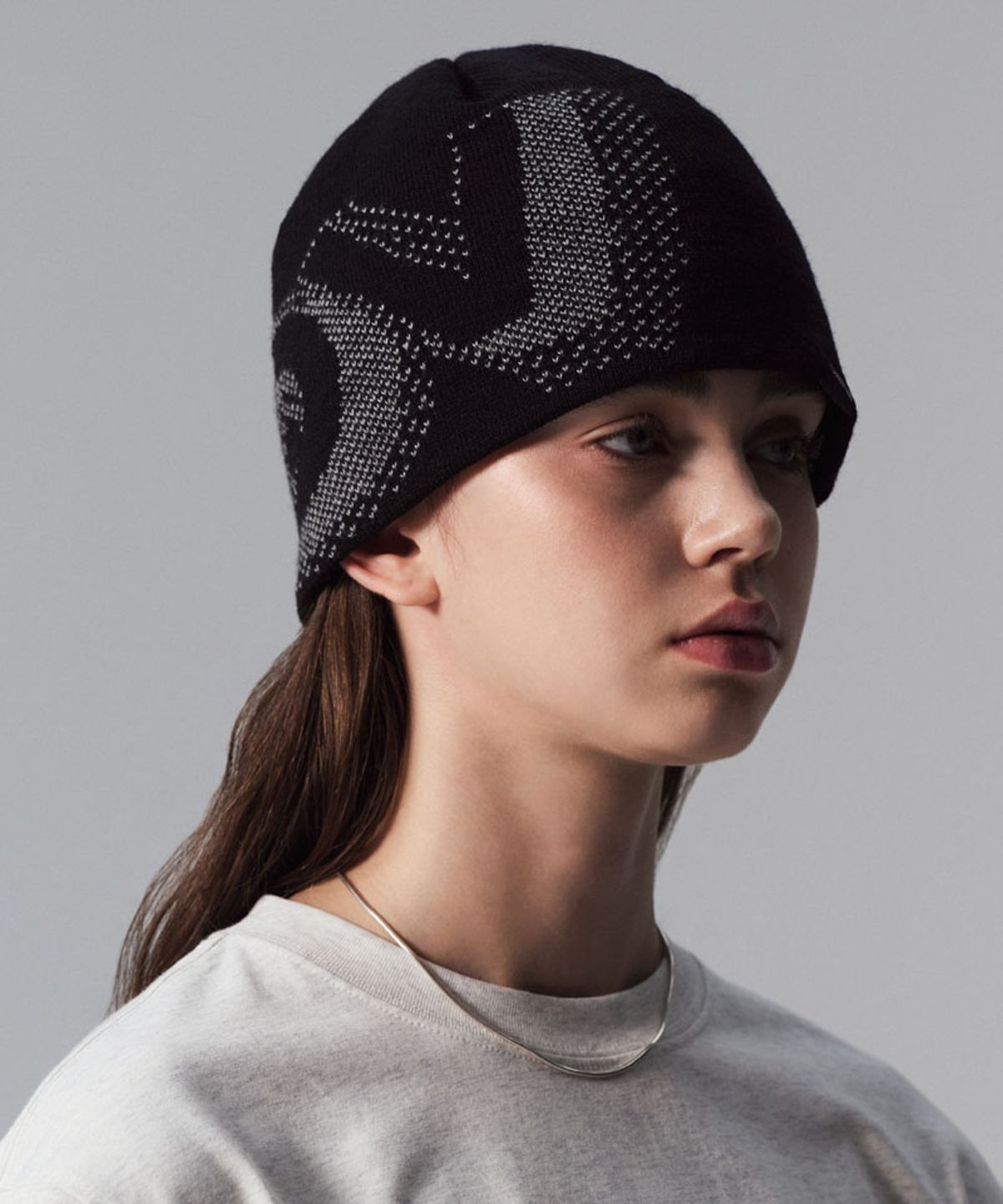아웃도어 보이스(OUTDOOR VOICES) OV SHADOW JACQUARD BEANIE (BLACK)