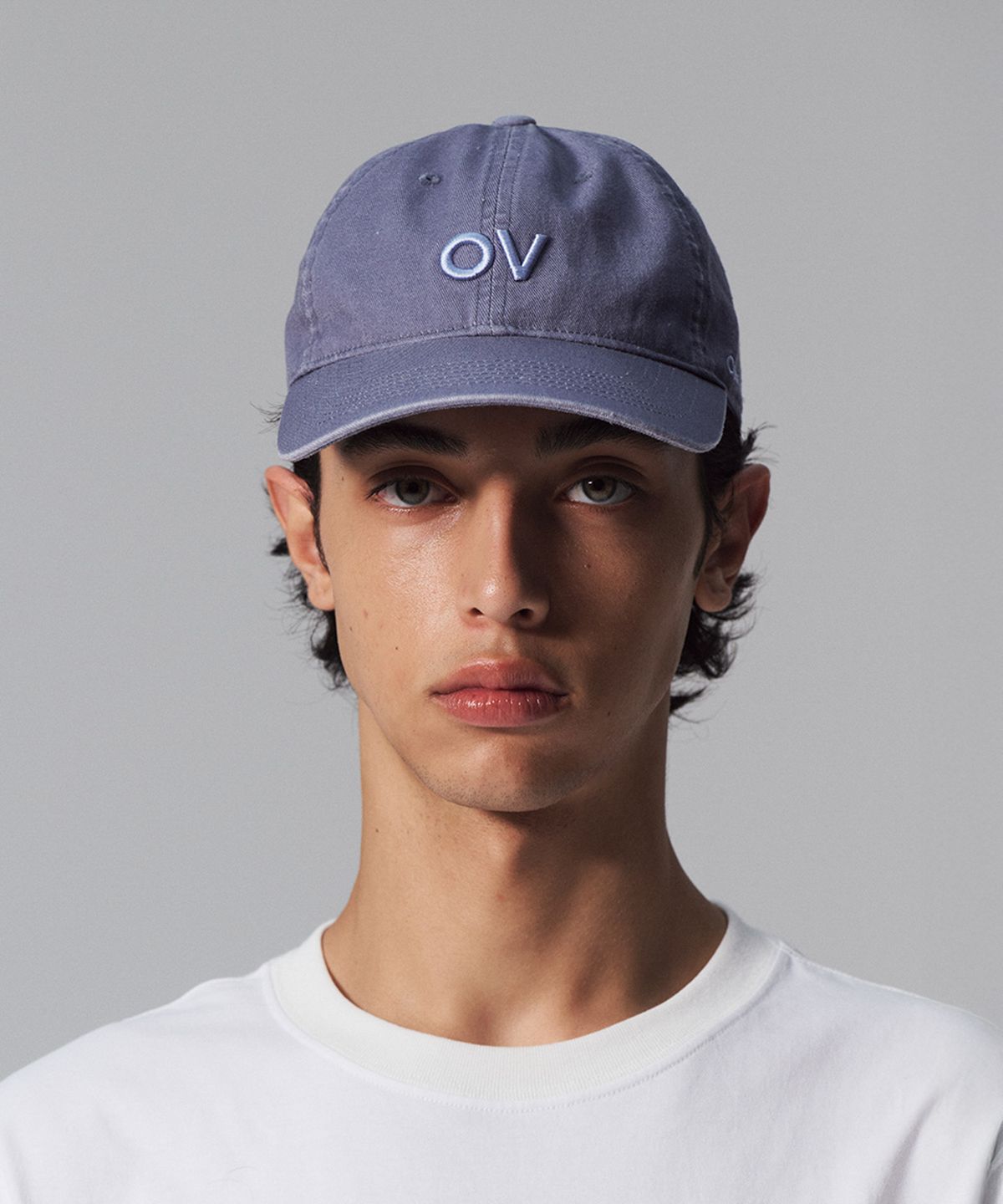 아웃도어 보이스(OUTDOOR VOICES) OV LOGO WASHED COTTON CAP (ASH BLUE)