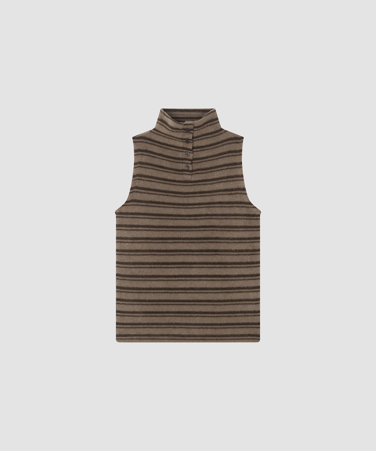 더 릴(THE LILLE) Winter Turtle Sleeveless T_Stripe brown