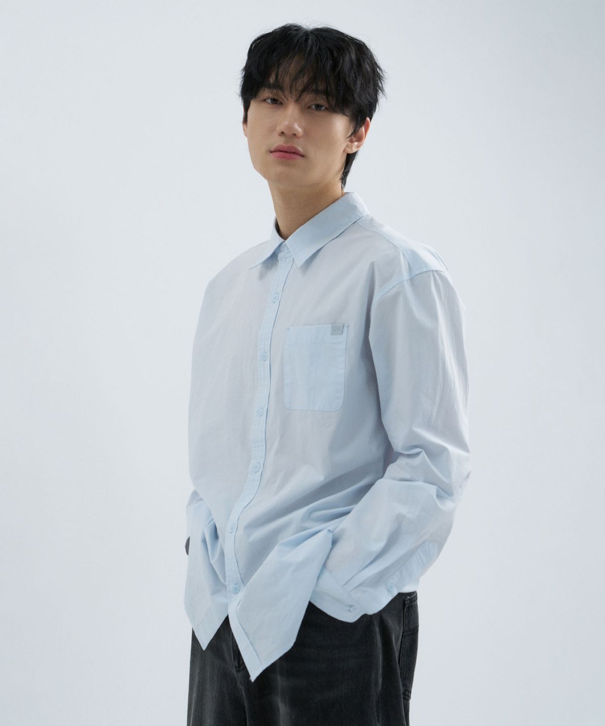 코드그라피(CGP) 포켓 셔츠-스카이 블루