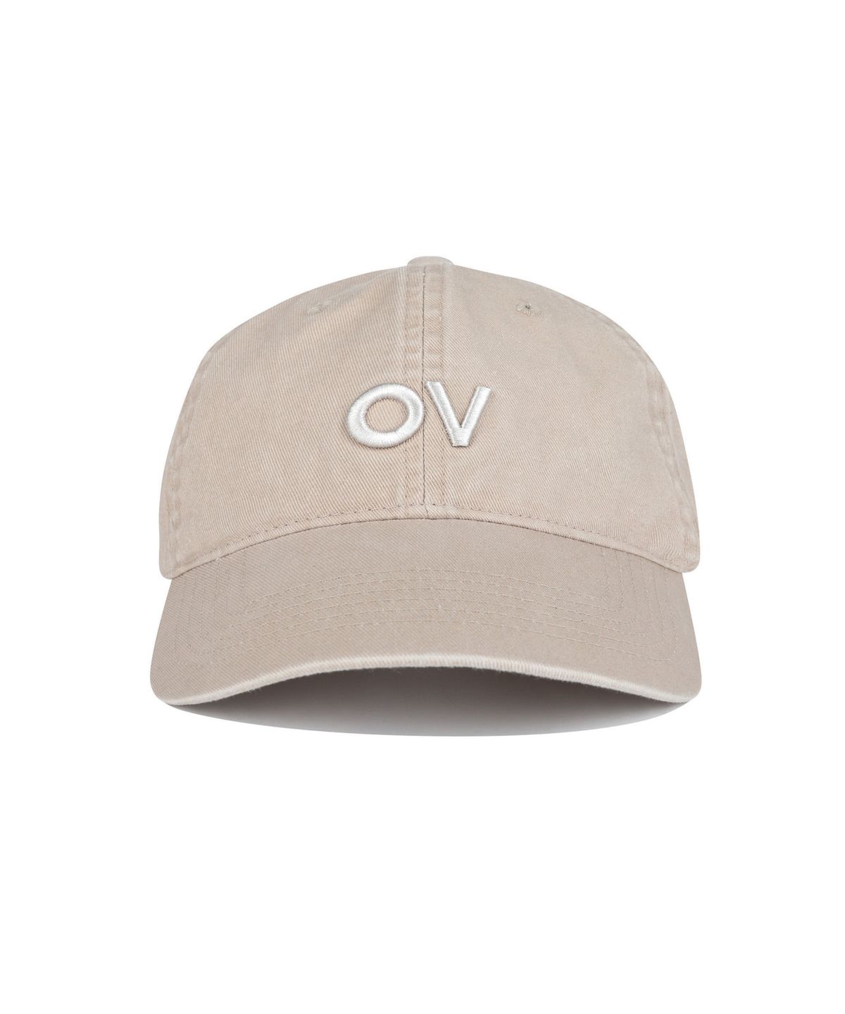 아웃도어 보이스(OUTDOOR VOICES) OV LOGO WASHED COTTON CAP (BEIGE)