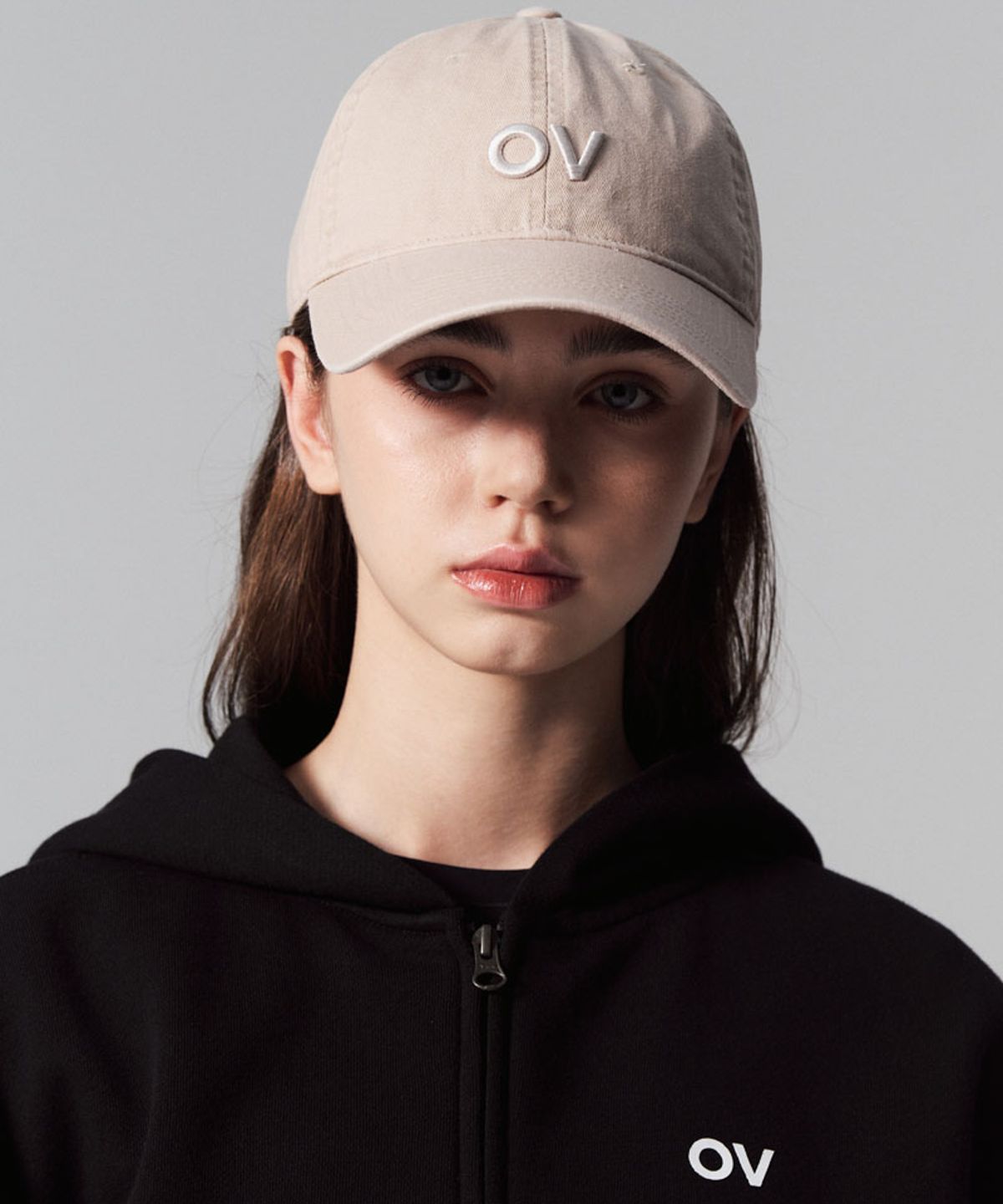 아웃도어 보이스(OUTDOOR VOICES) OV LOGO WASHED COTTON CAP (BEIGE)